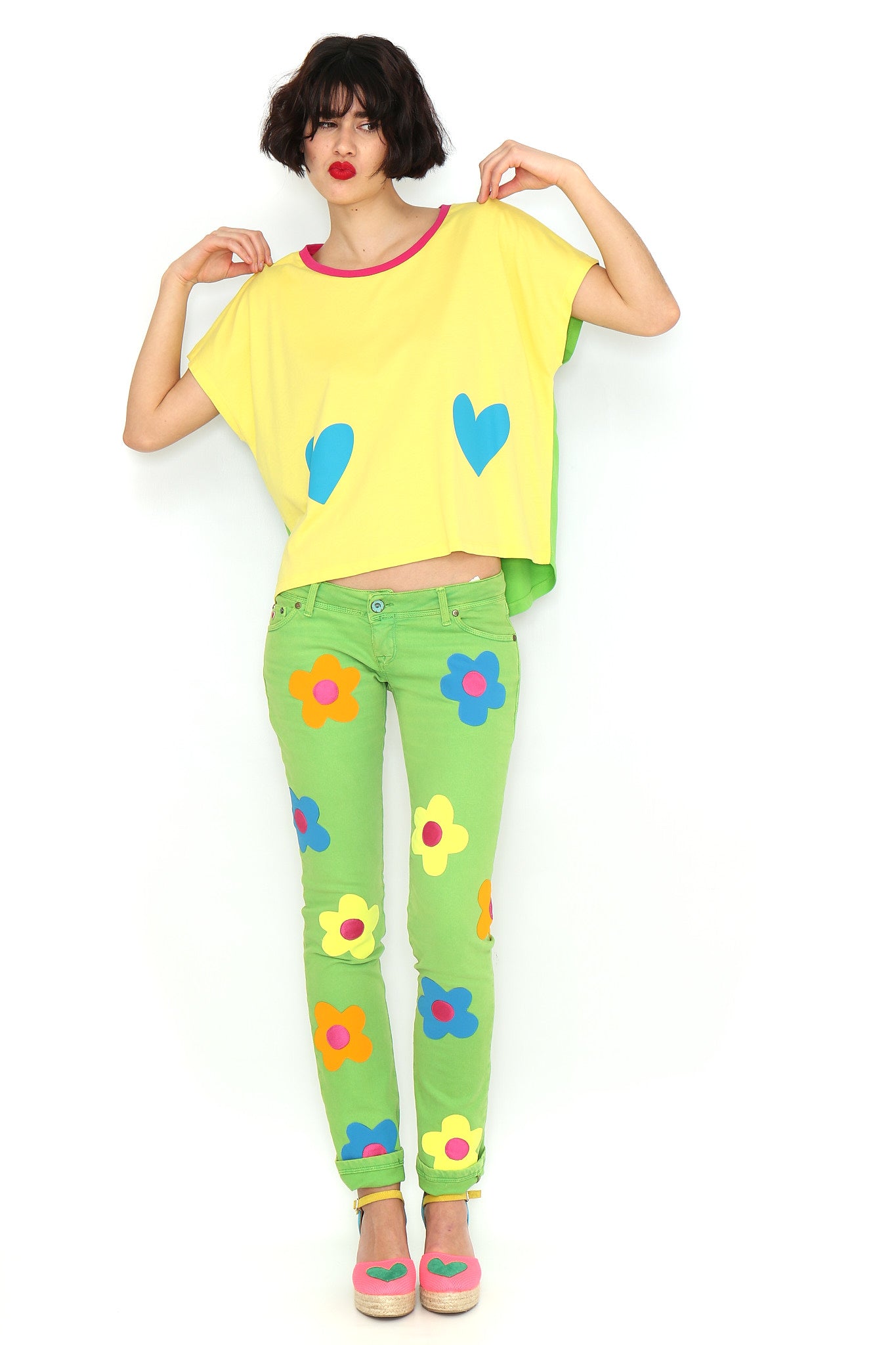 CAMISETA AMARILLA CORAZONES - Agatha Ruiz de la Prada
