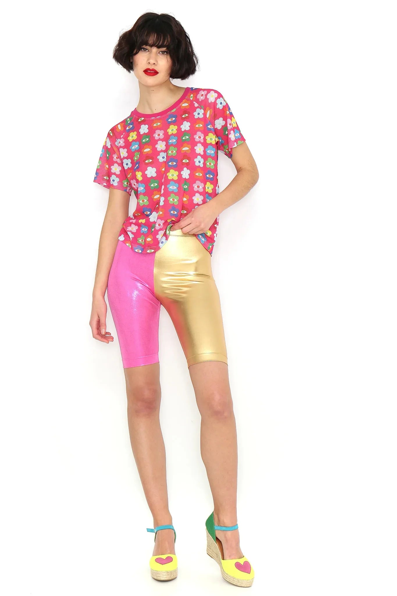 CAMISETA REJILLA FLORES COLORES - Agatha Ruiz de la Prada