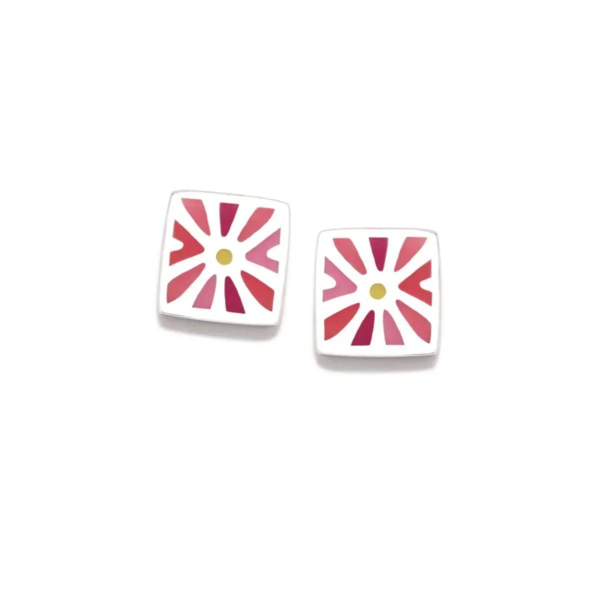PENDIENTE DAISY CUADRADO ROSAS - Agatha Ruiz de la Prada