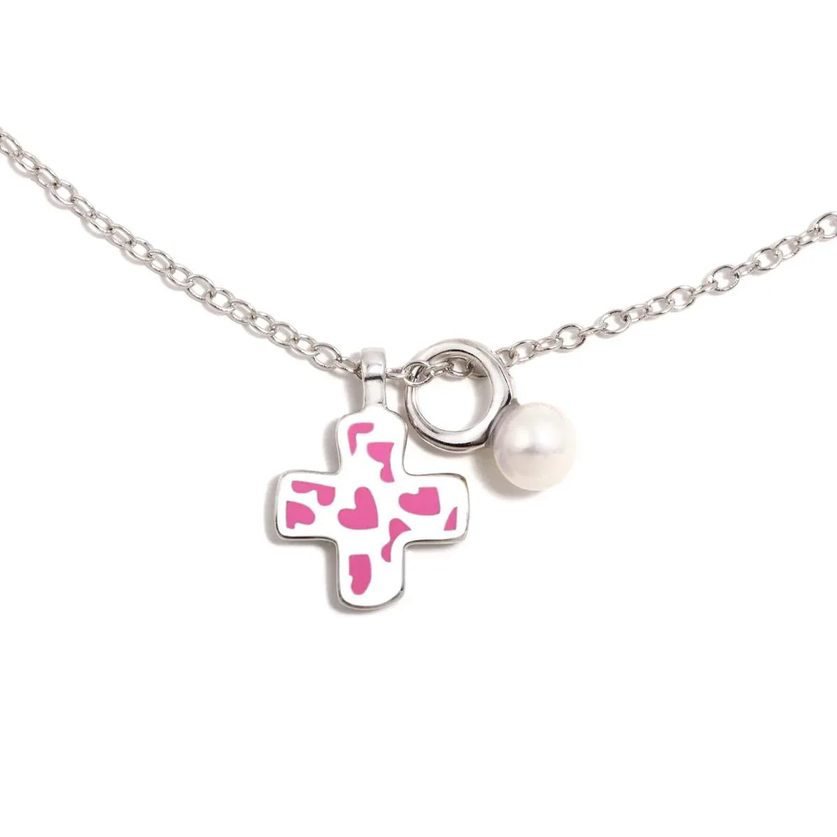 COLGANTE CRUZ CORAZONES FUCSIA - Agatha Ruiz de la Prada