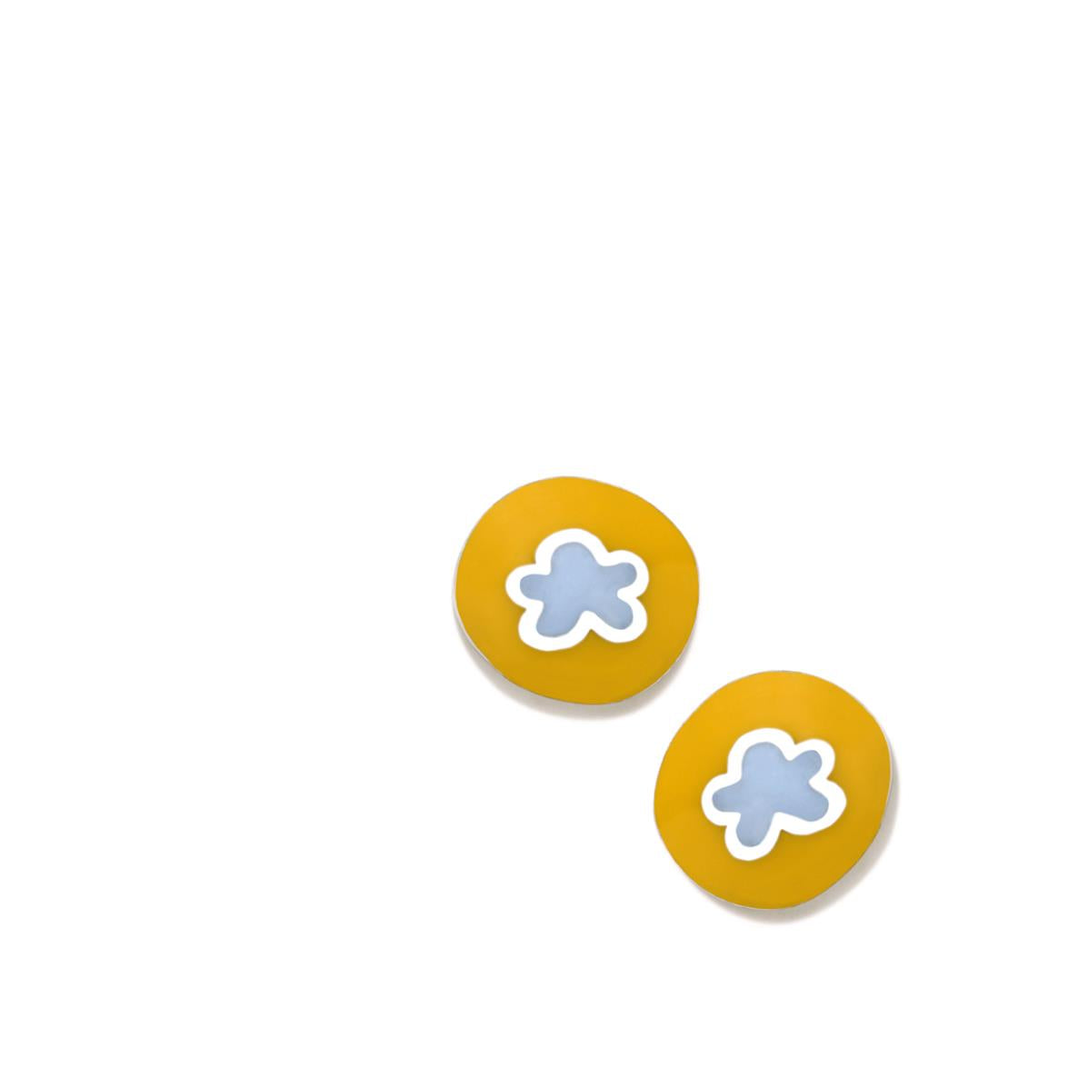 PENDIENTE FUN AMARILLO FLOR