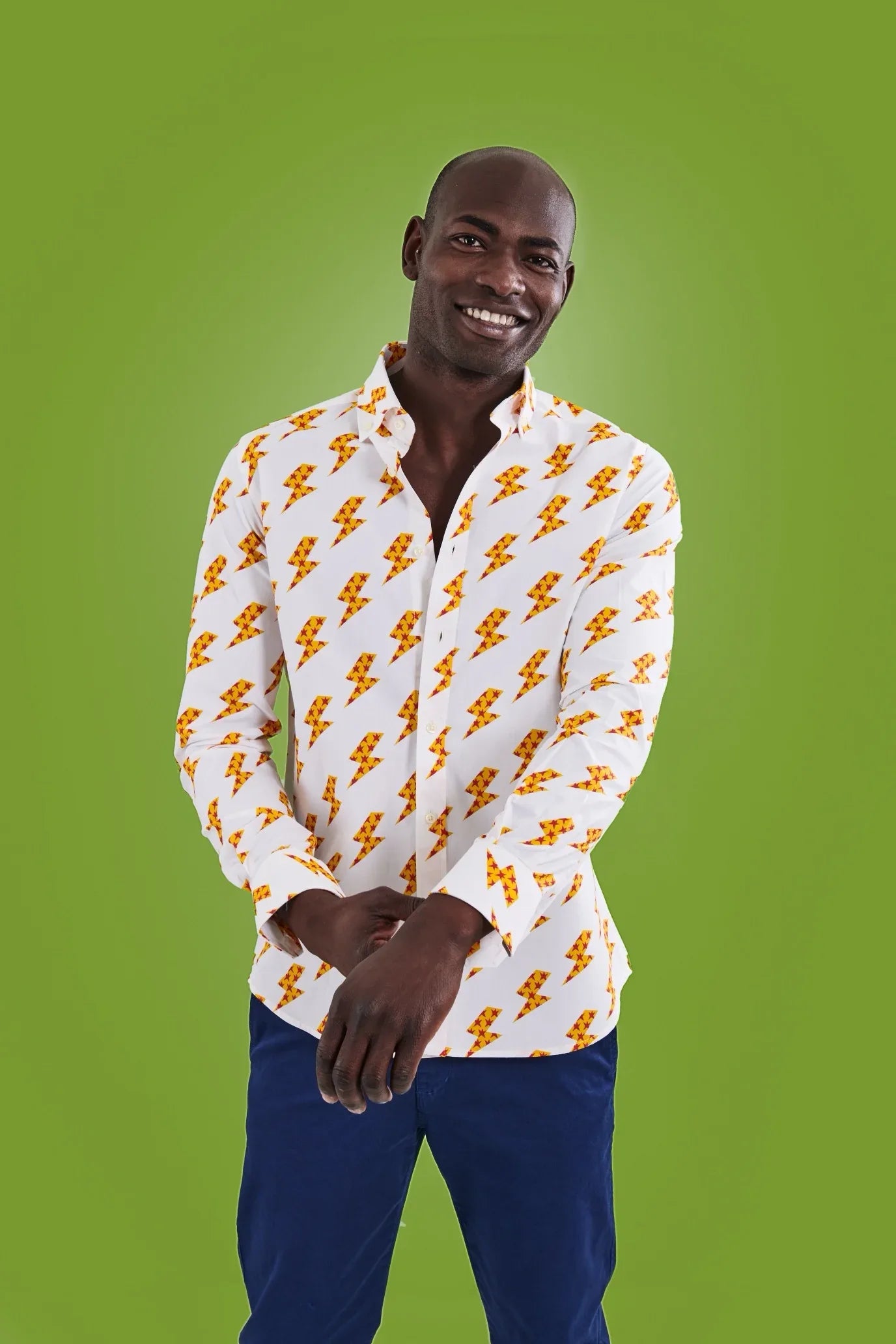 CAMISA HOMBRE BLANCO RAYOS NARANJAS - Agatha Ruiz de la Prada