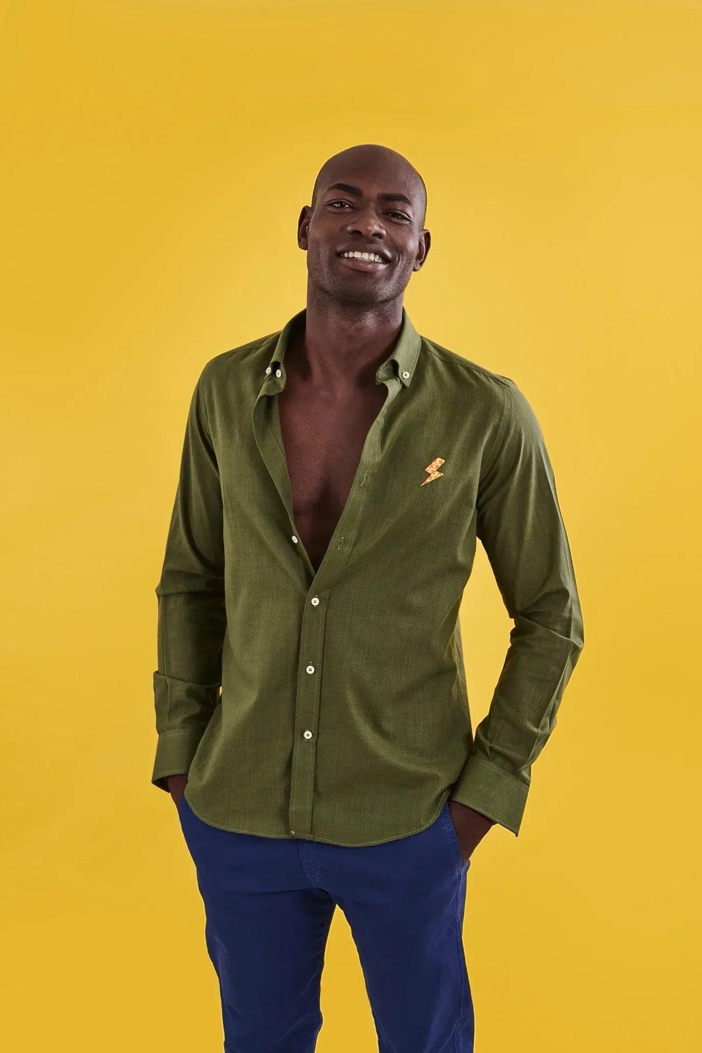 CAMISA HOMBRE VERDE RAYO - Agatha Ruiz de la Prada