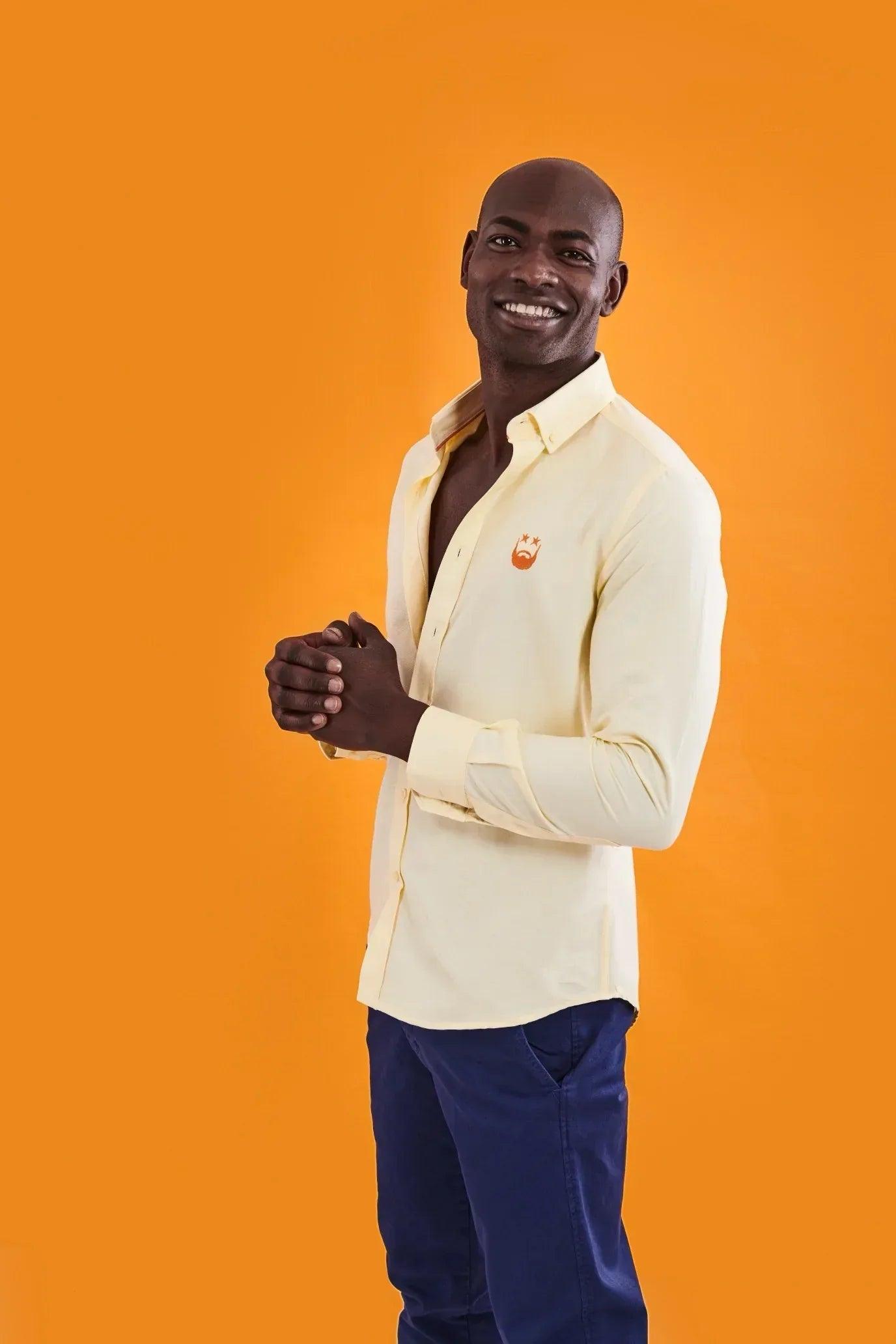 CAMISA HOMBRE AMARILLITA CON BARBA NARANJA - Agatha Ruiz de la Prada