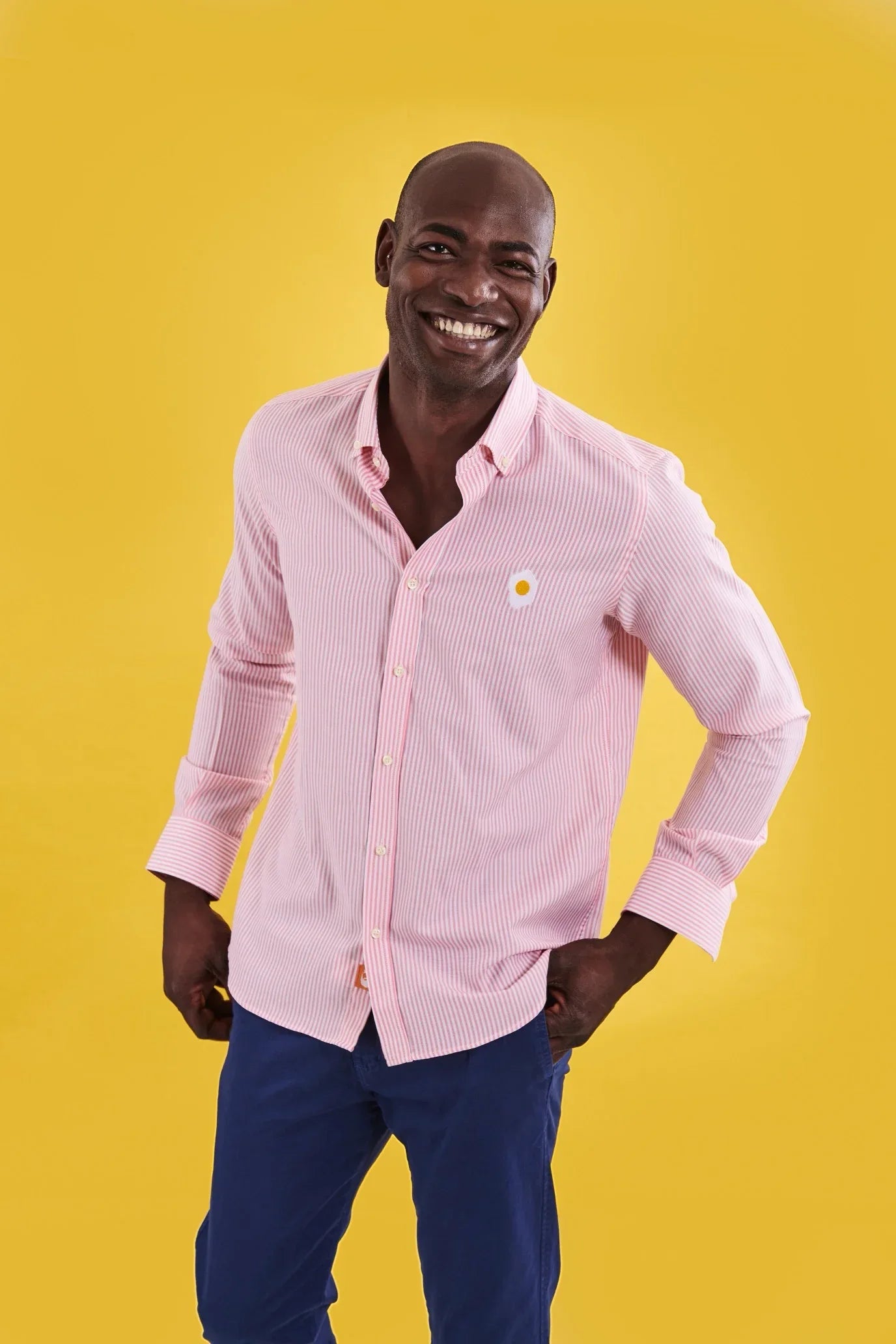 CAMISA HOMBRE RAYAS ROSA HUEVO FRITO - Agatha Ruiz de la Prada