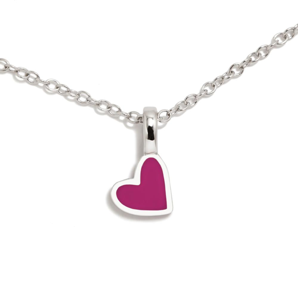 COLLAR CORAZON FUCSIA