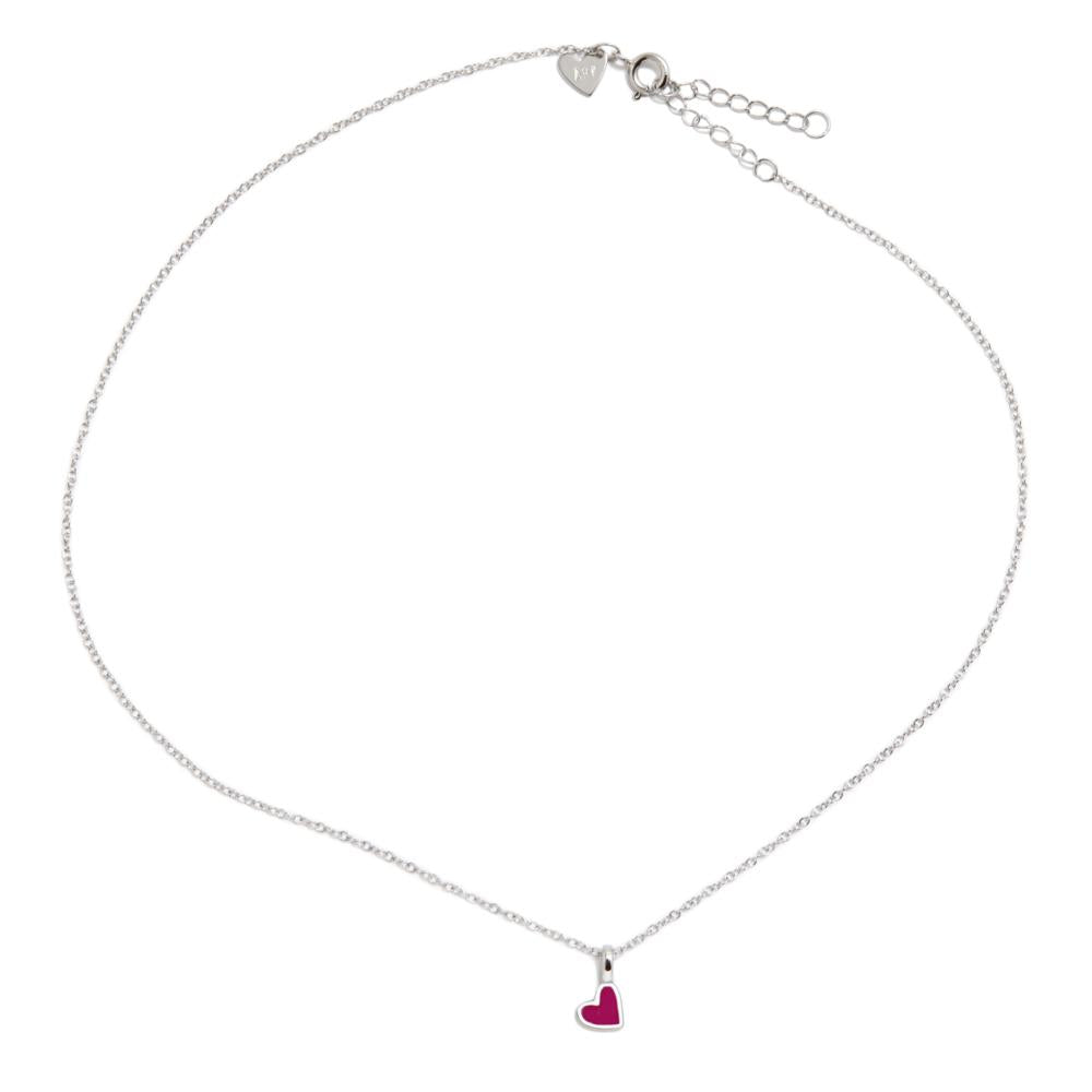 COLLAR CORAZON FUCSIA