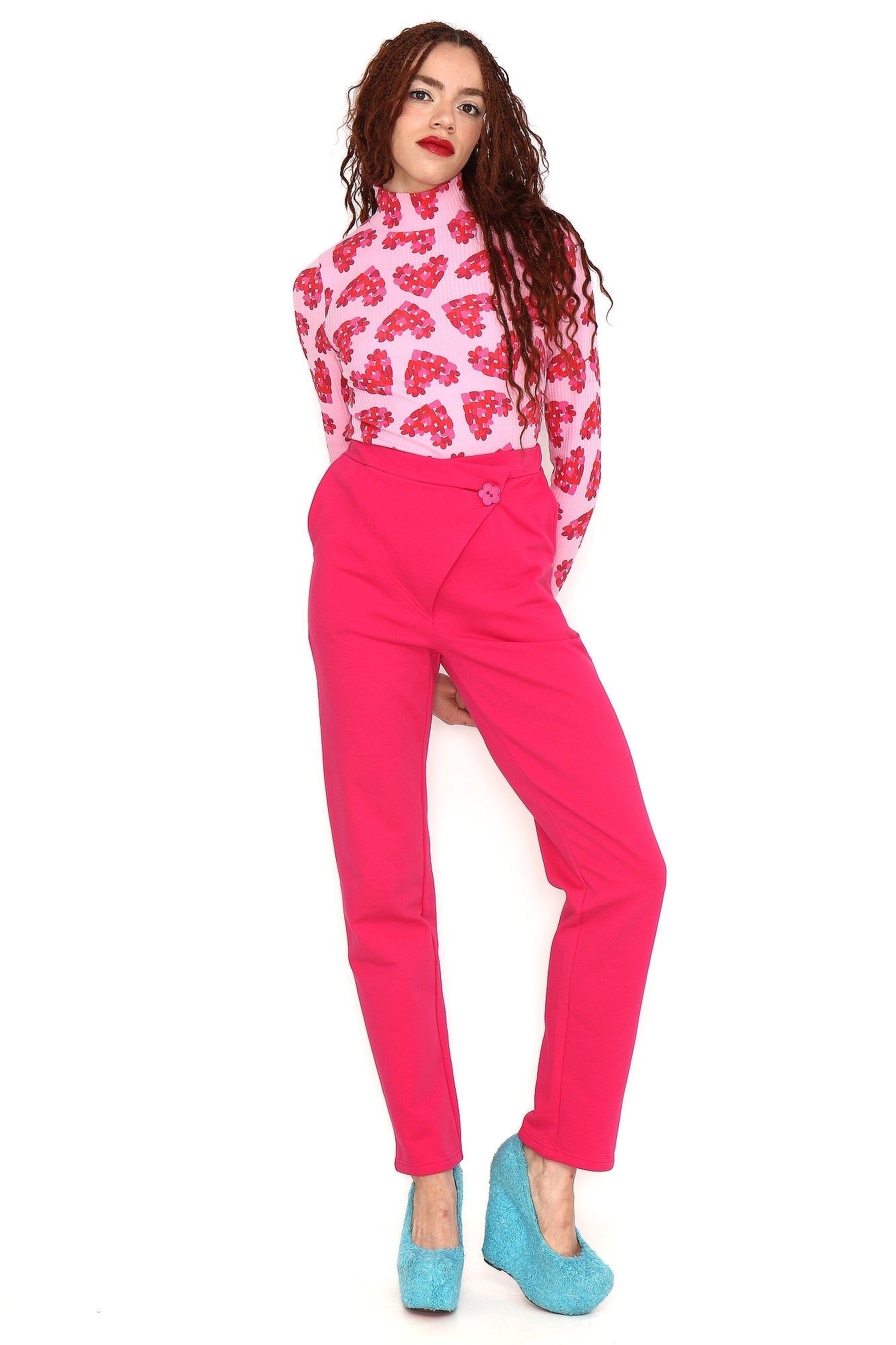 CAMISETA CANALE CORAZONES FUSCIA