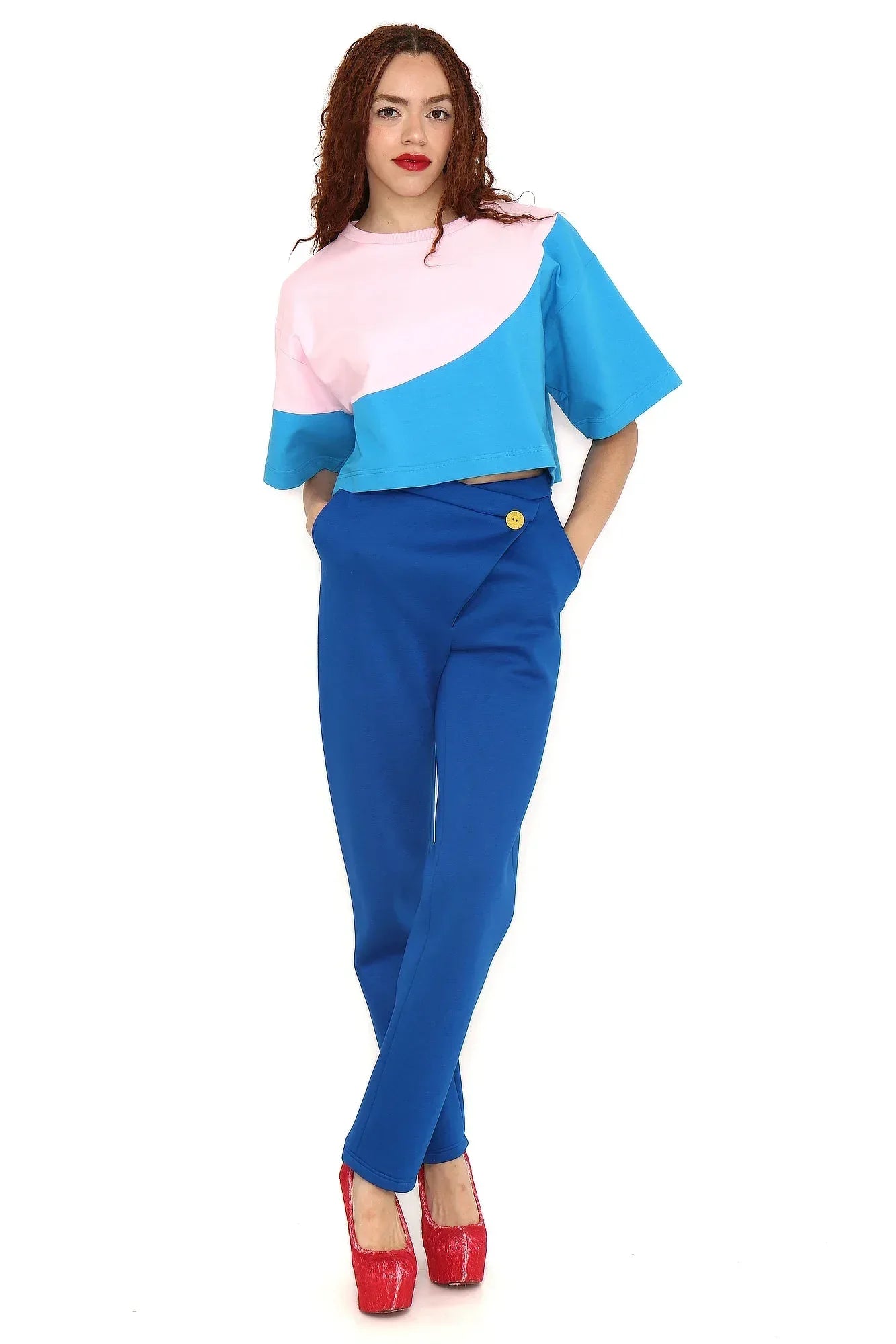 CAMISETA ROSA ONDA AZUL - Agatha Ruiz de la Prada