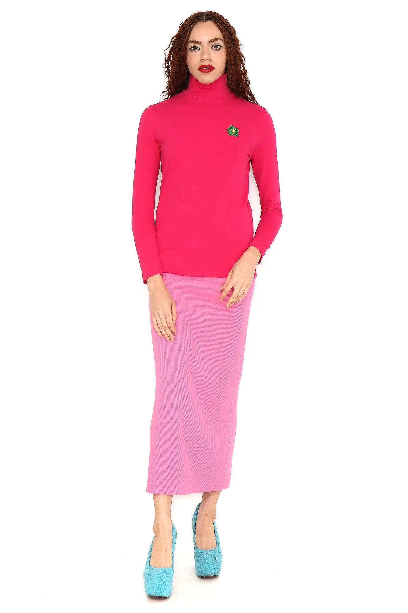 CAMISETA FUCSIA CA FLOR VERDE - Agatha Ruiz de la Prada