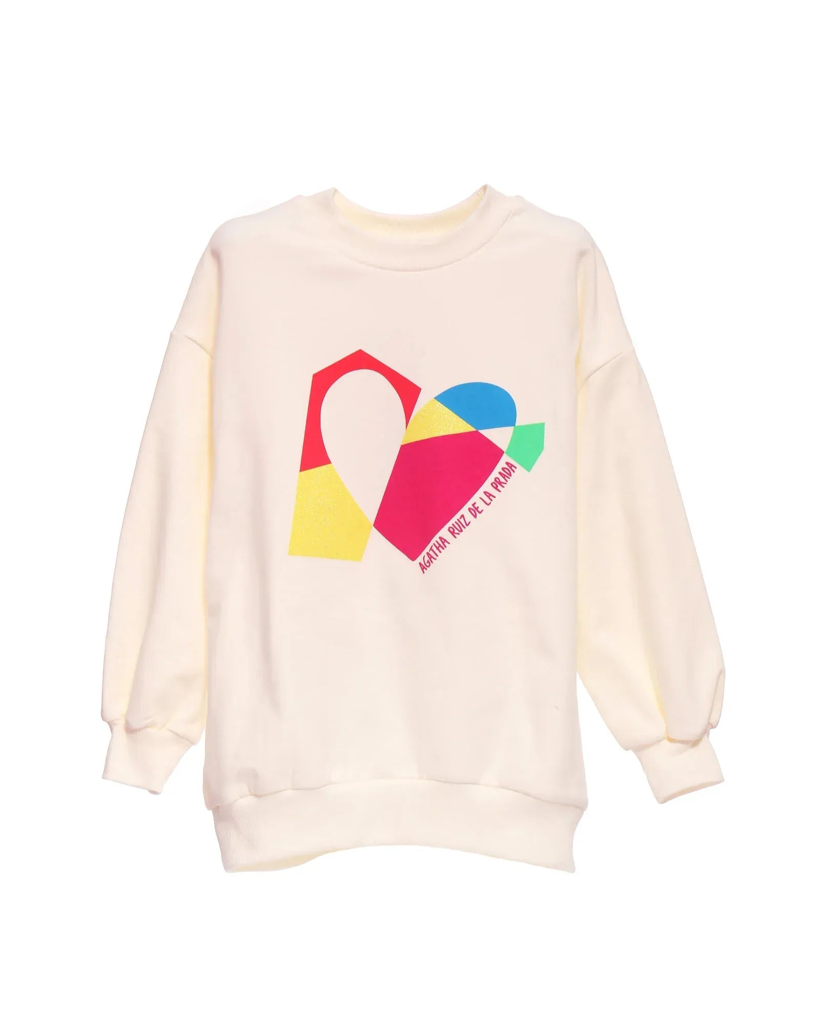 SUDADERA BLANCA CORAZON PUZZLE - Agatha Ruiz de la Prada