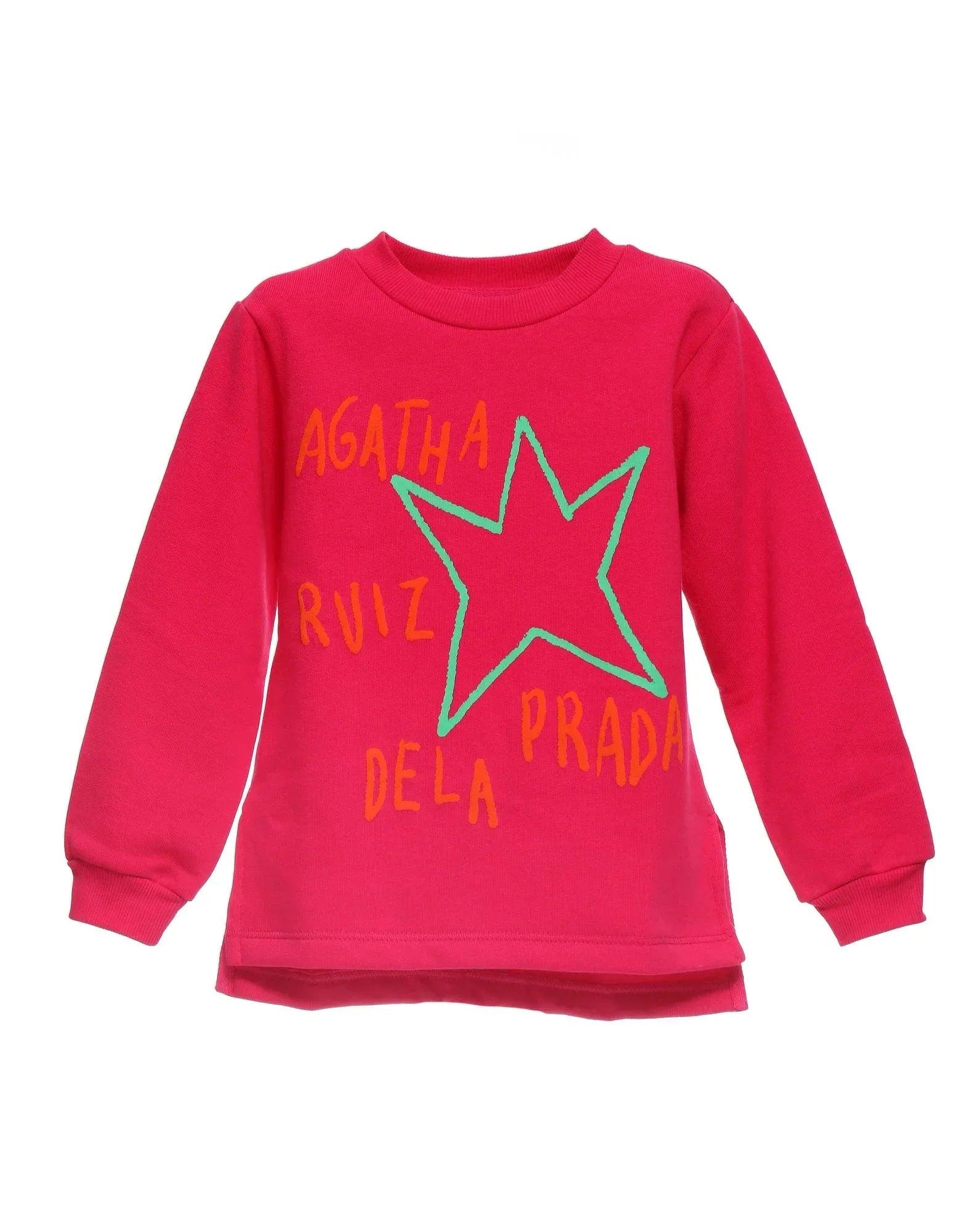 SUDADERA FUCSIA ESTRELLA - Agatha Ruiz de la Prada