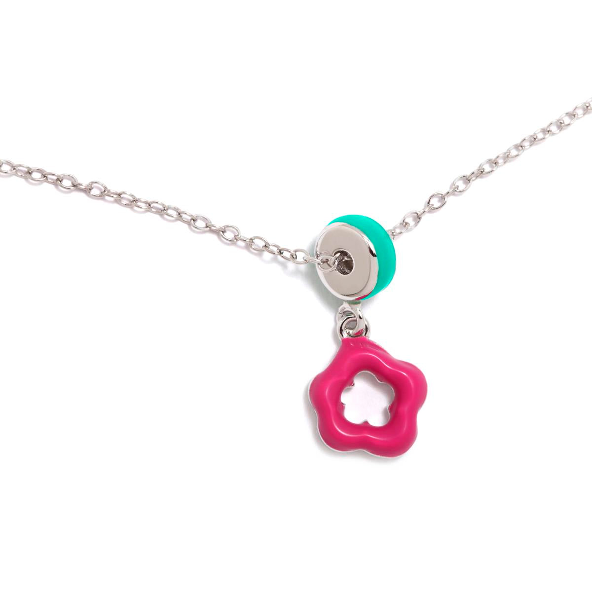 COLGANTE DONUT FLOR FUCSIA