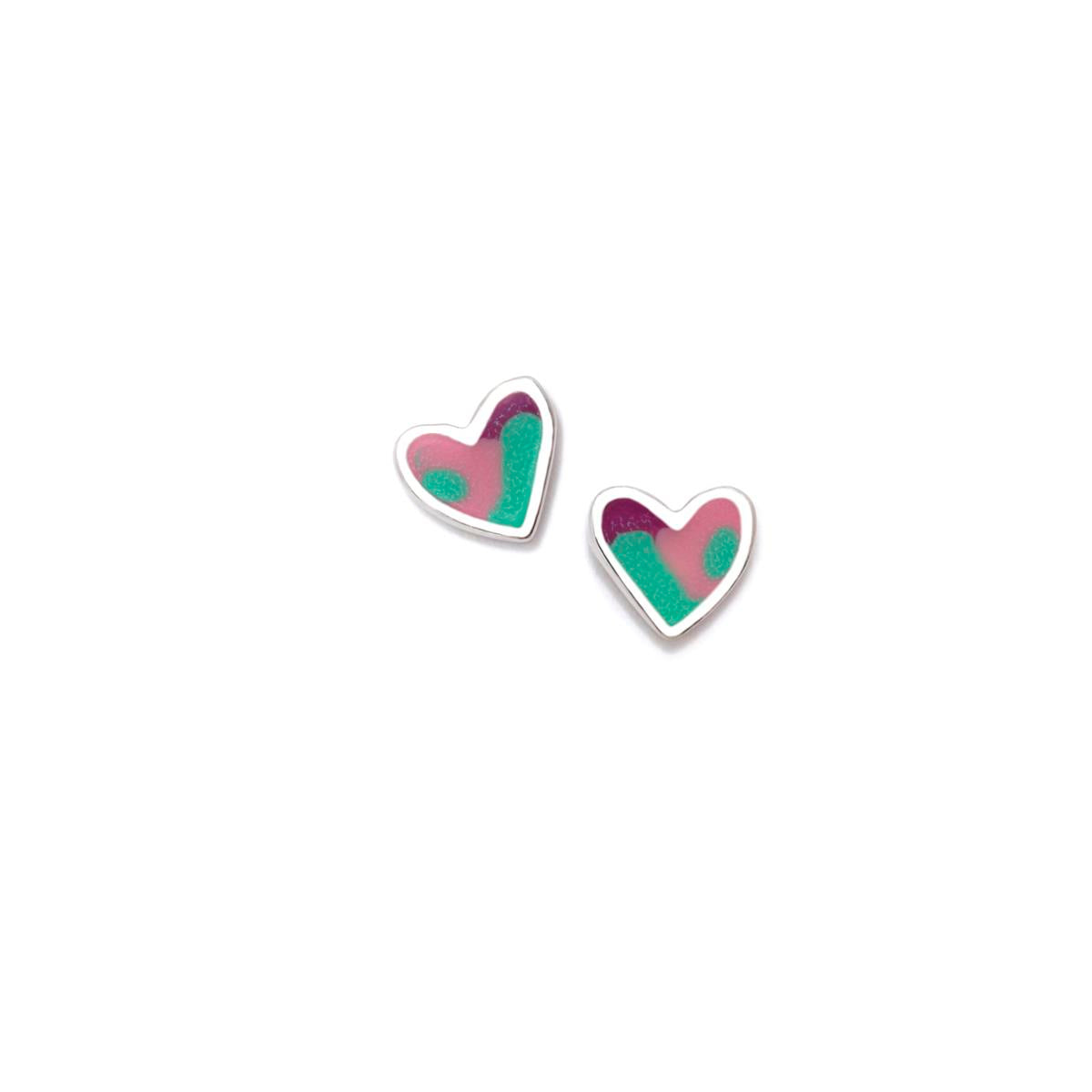 PENDIENTE CORAZON VERDE AQUA - Agatha Ruiz de la Prada