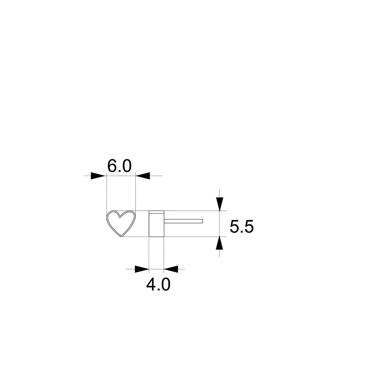 PENDIENTES KILO CORAZON MORADO