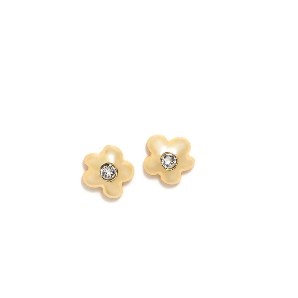 PENDIENTES CHARM FLOR DORADO PEQ