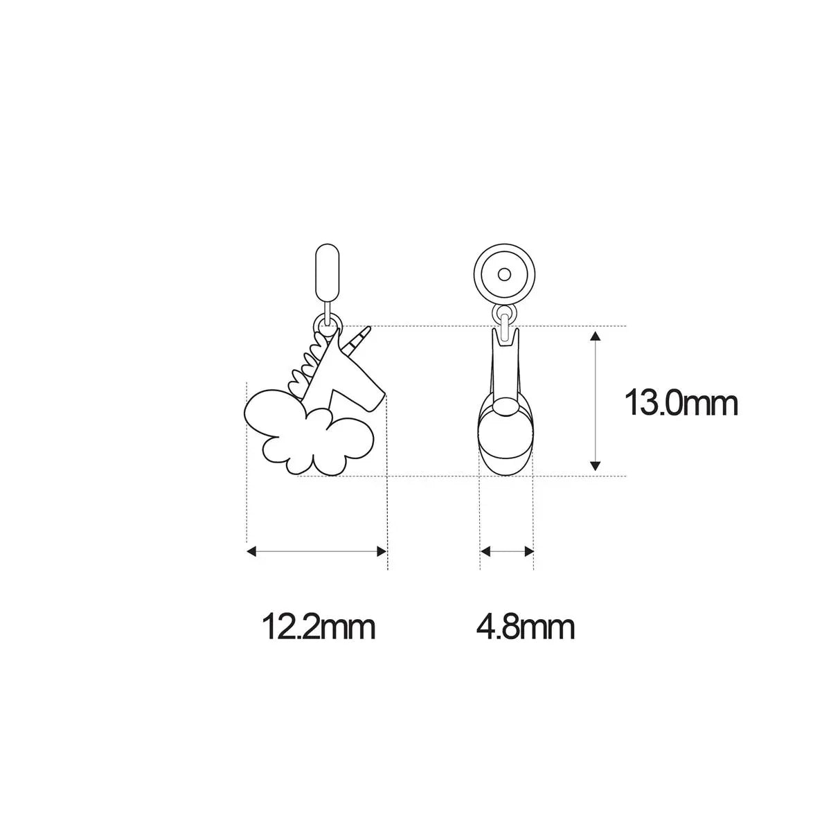 CHARM UNICORNIO SIN CADENA - Agatha Ruiz de la Prada