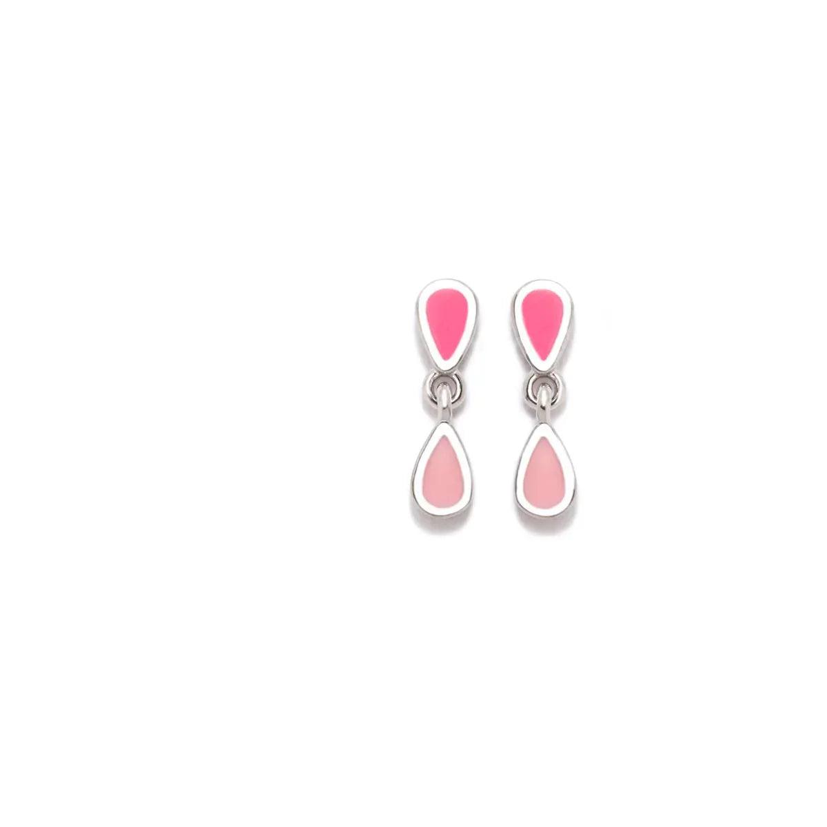 PENDIENTES LLUVIA GOTAS PASTEL Y ROSA - Agatha Ruiz de la Prada