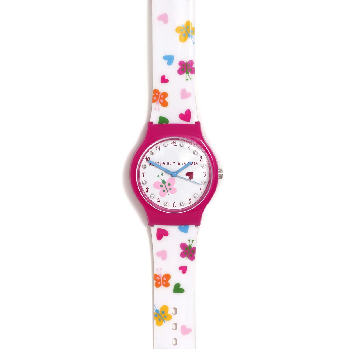RELOJ FLIP MARIPOSAS CIRCONITAS