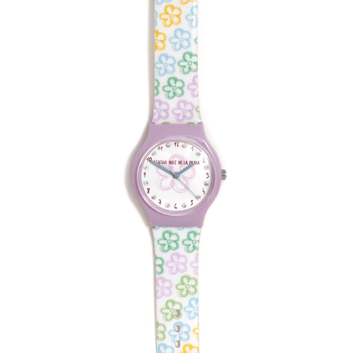 RELOJ FLIP FLORES CON CIRCONITAS