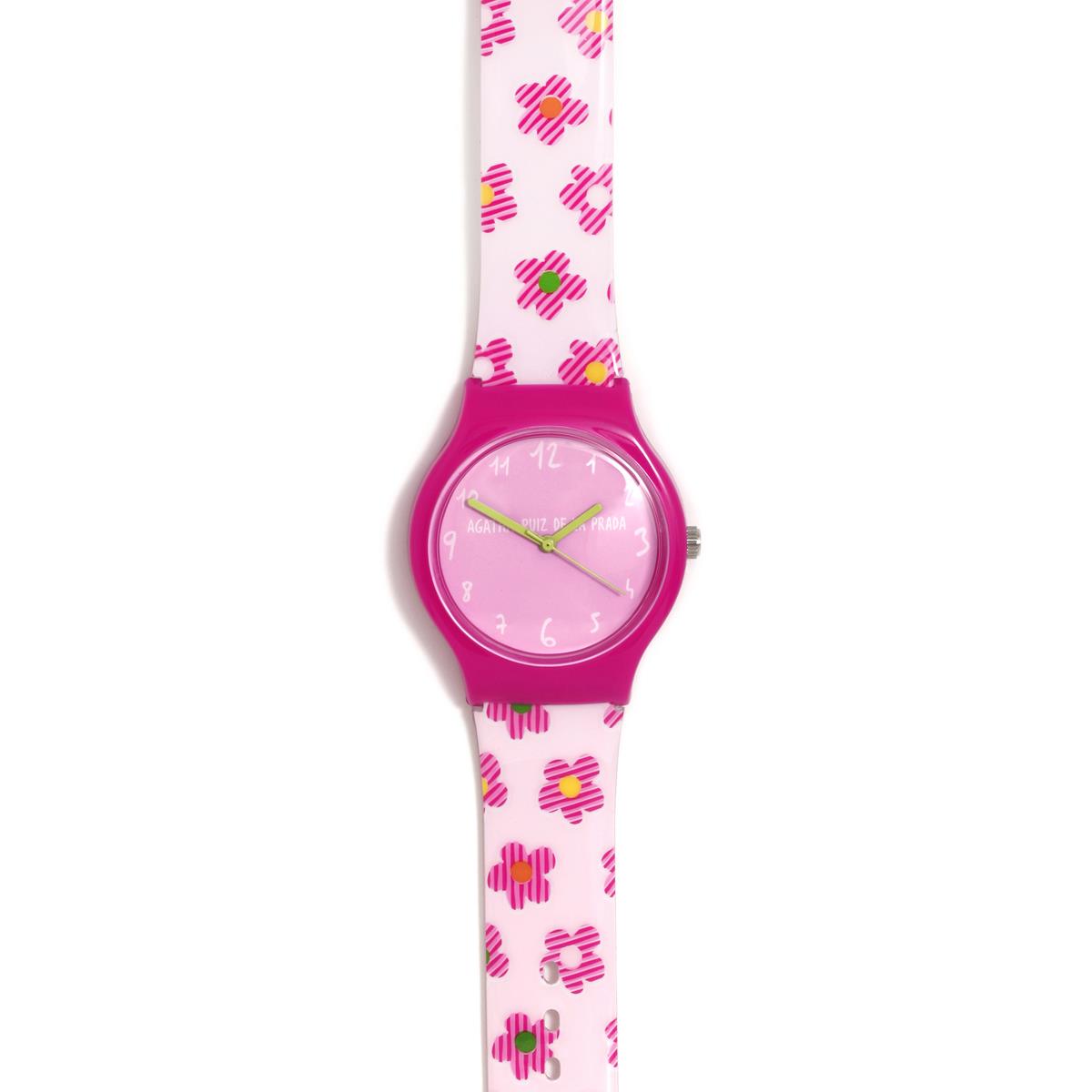 RELOJ FLIP FLORECITAS RALLADAS