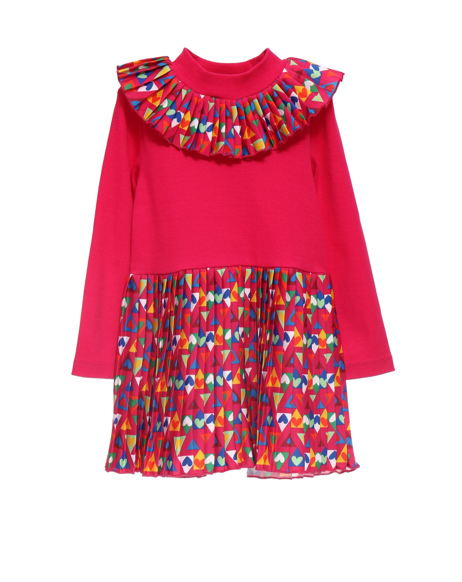 VESTIDO FUCSIA PLISADO ZIGZAG