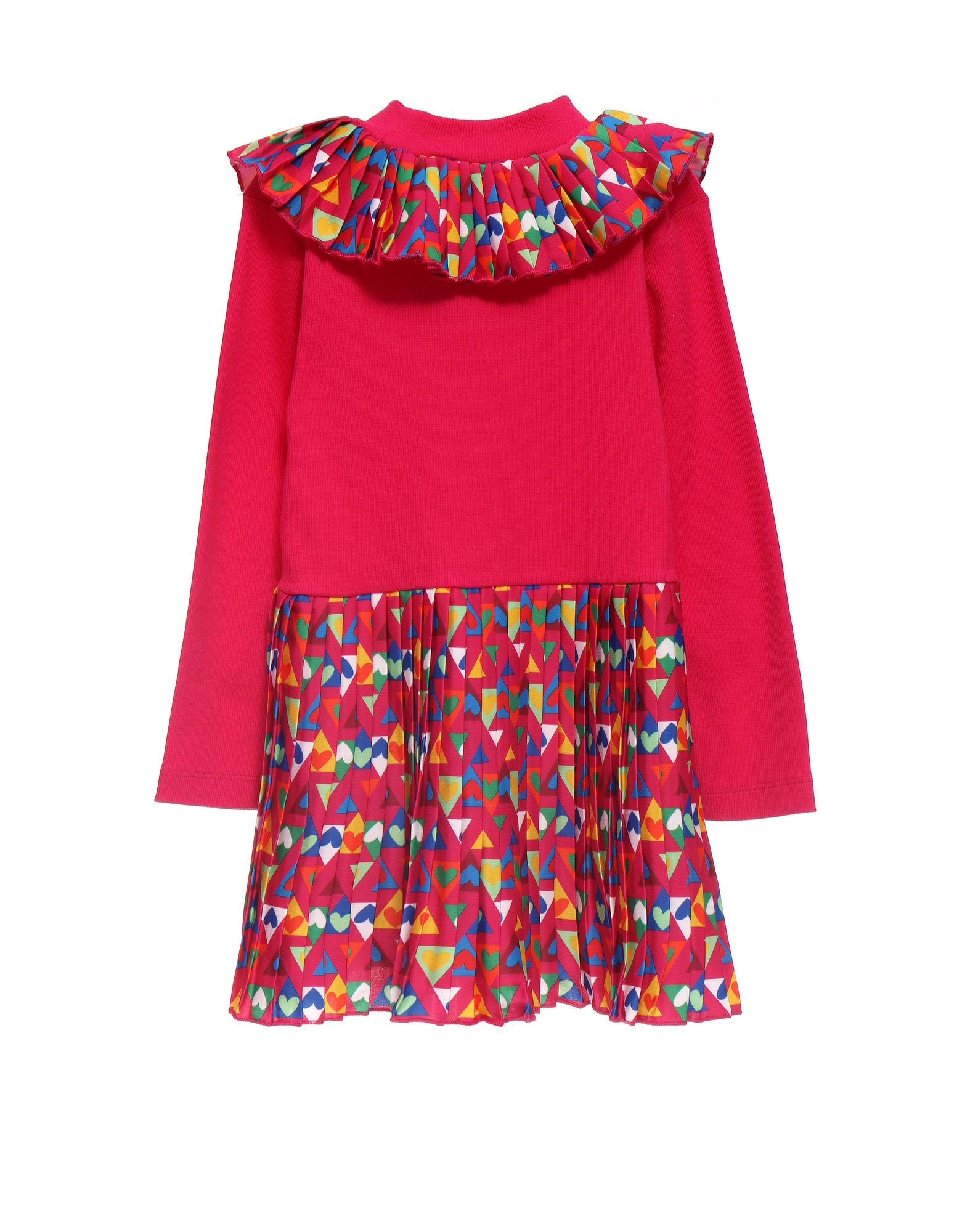 VESTIDO FUCSIA PLISADO ZIGZAG