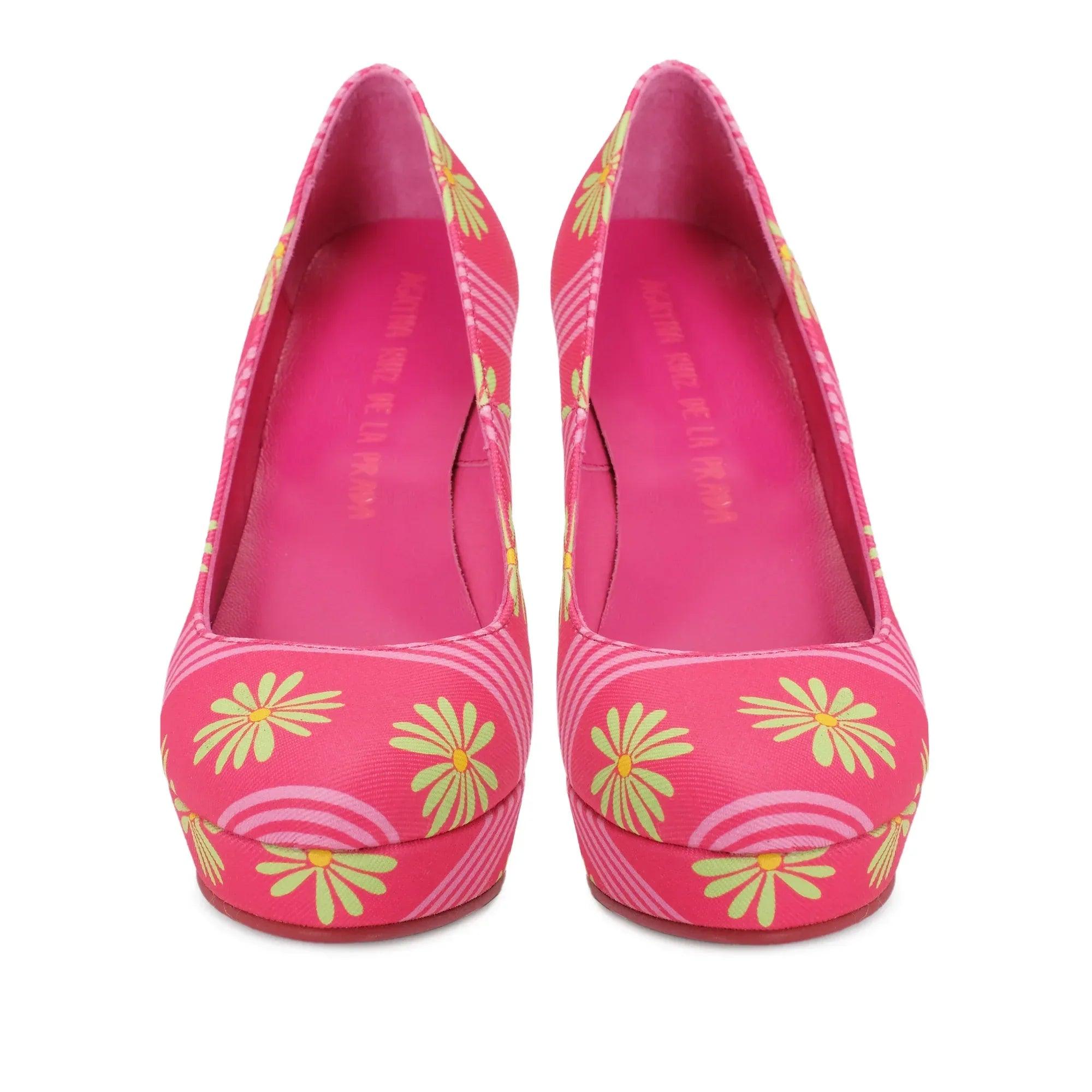 CUÑA FUCSIA MARGARITAS - Agatha Ruiz de la Prada