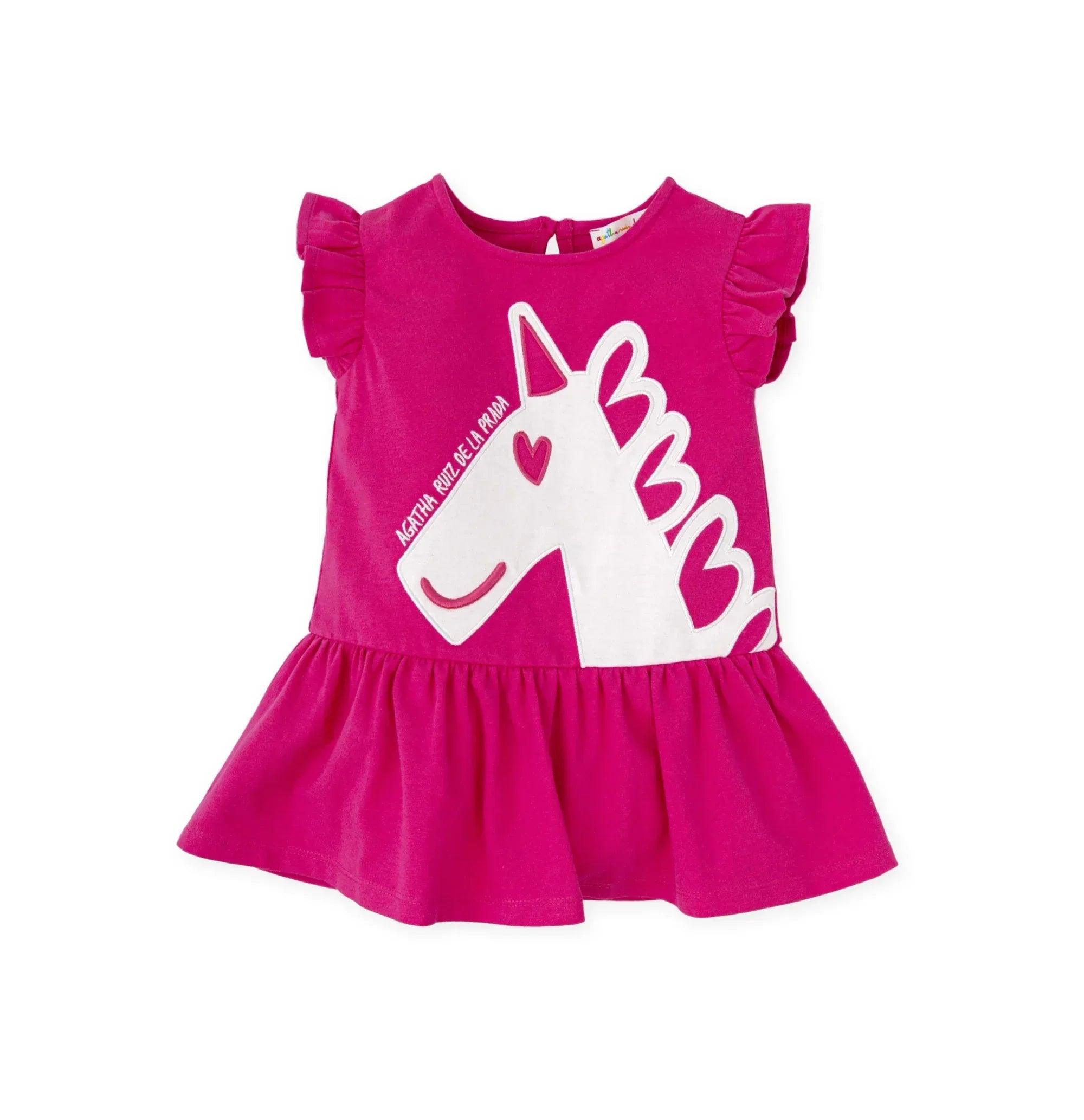 VESTIDO FUCSIA UNICORNIO - Agatha Ruiz de la Prada