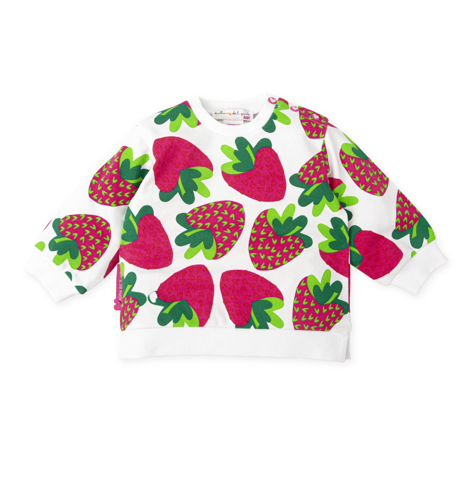 SUDADERA FRESAS FUCSIAS