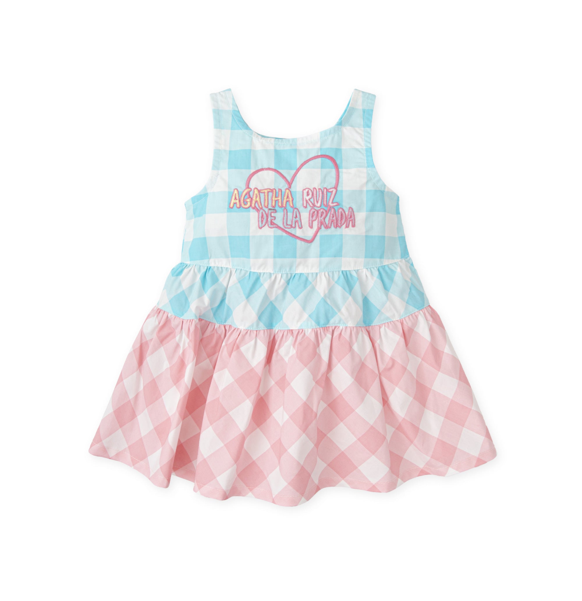 VESTIDO VICHY AZUL/ROSA - Agatha Ruiz de la Prada