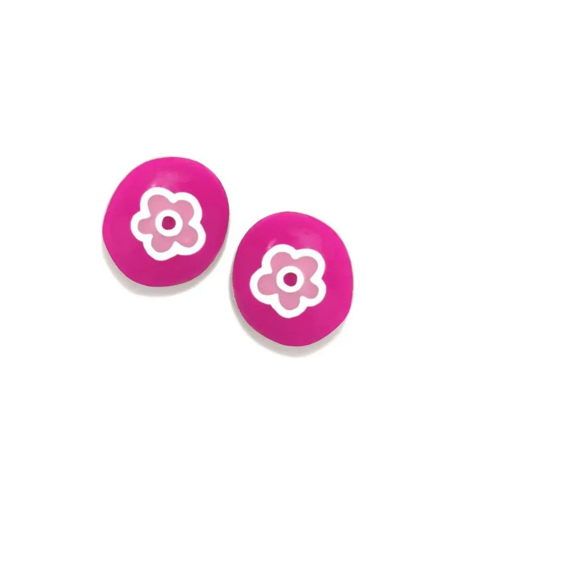 PENDIENTE FUN FUCSIA FLOR - Agatha Ruiz de la Prada