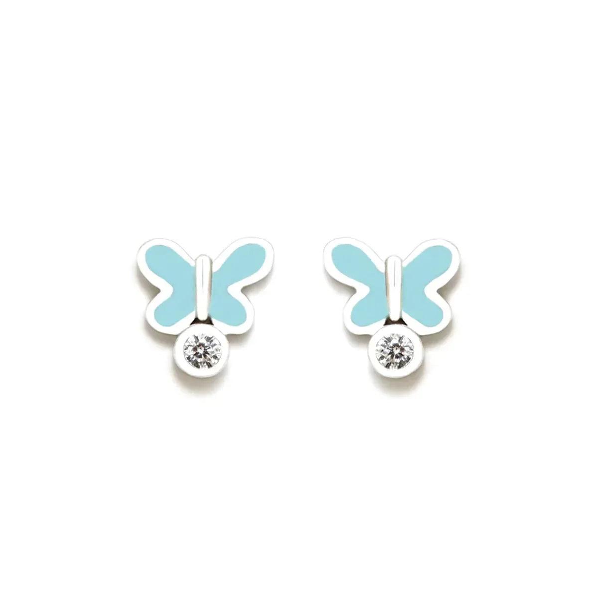 PENDIENTE MARIPOSA AZUL CIRCONITA BEBÉ - Agatha Ruiz de la Prada