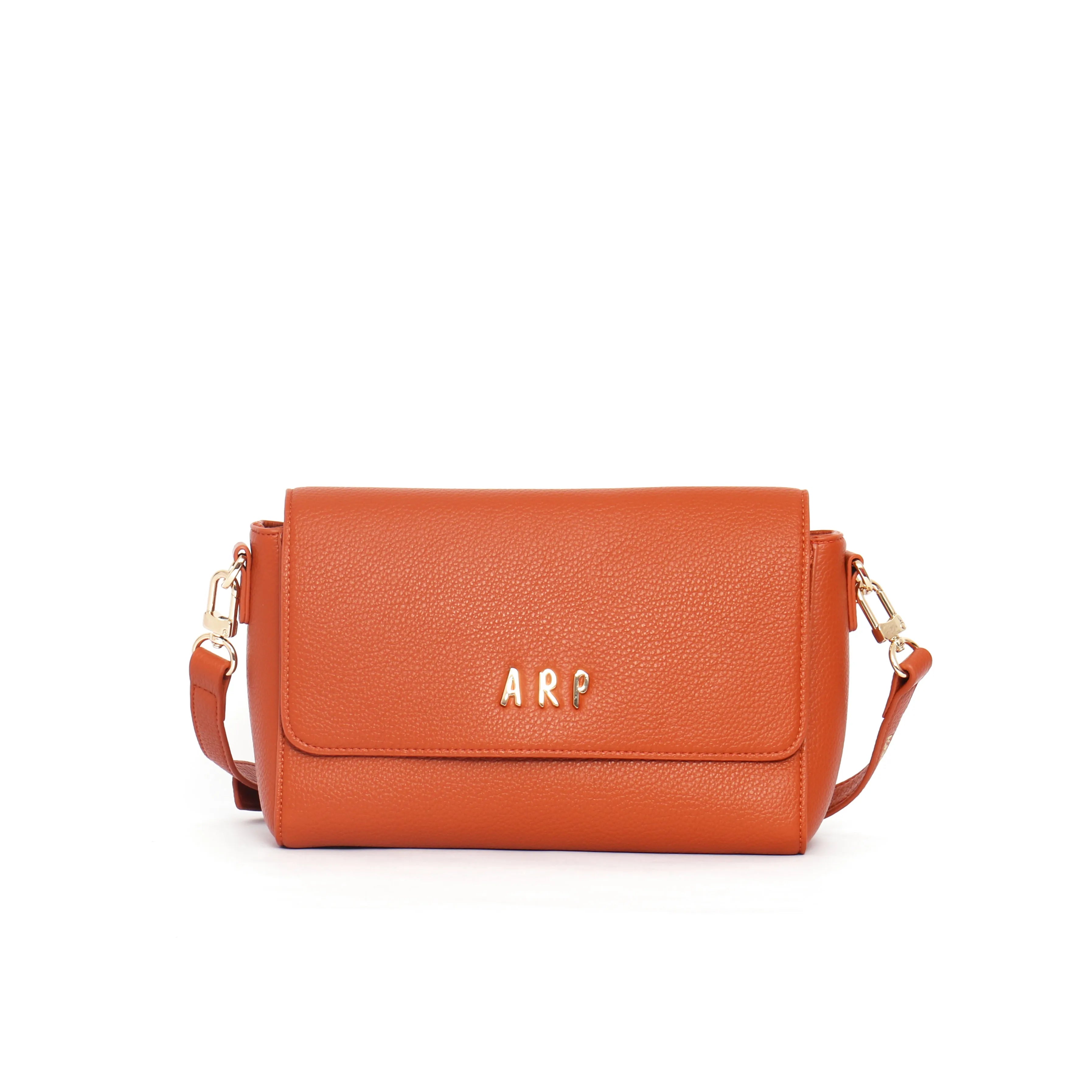 Bandoulière rabat contraste brique