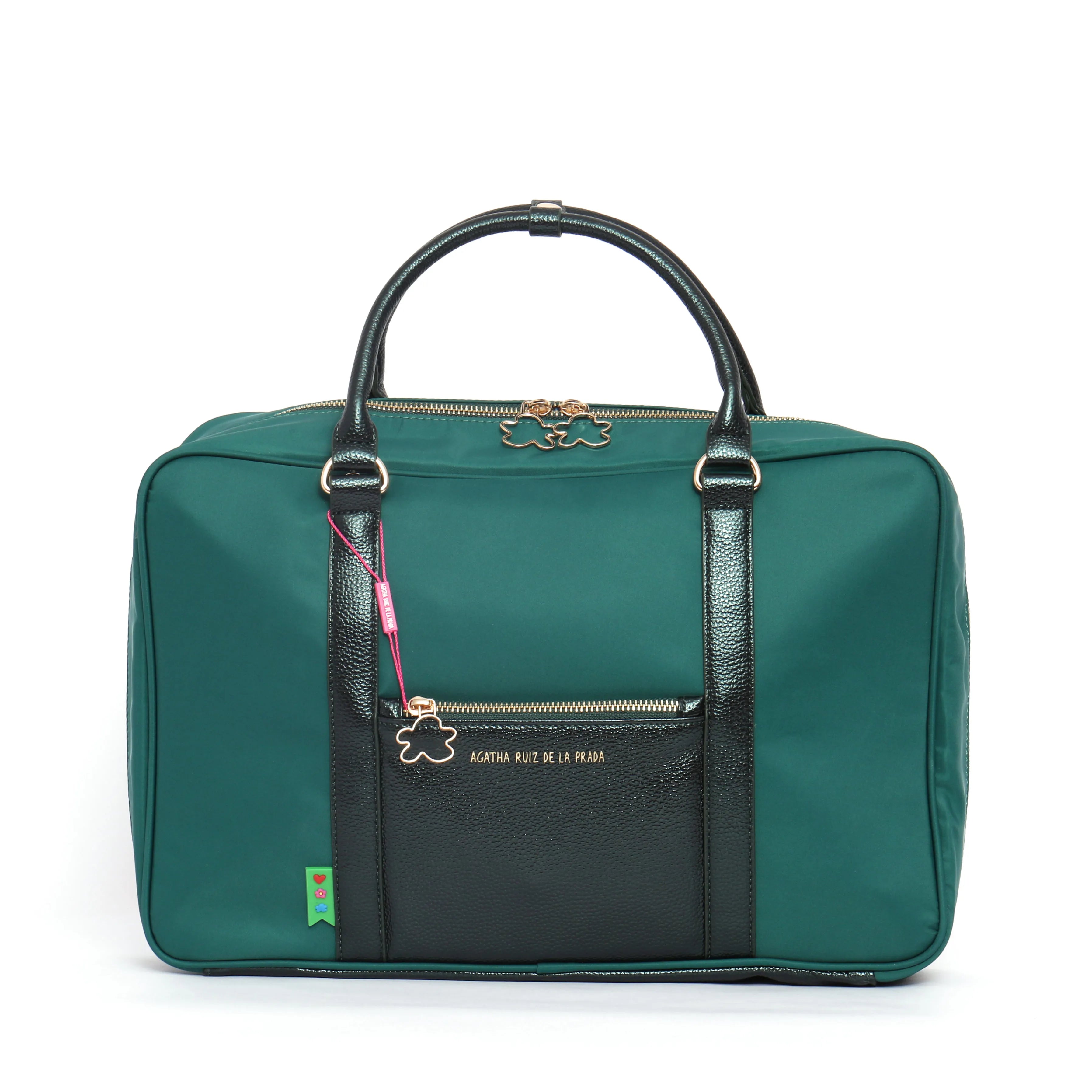 Mallette nylon métallisé vert