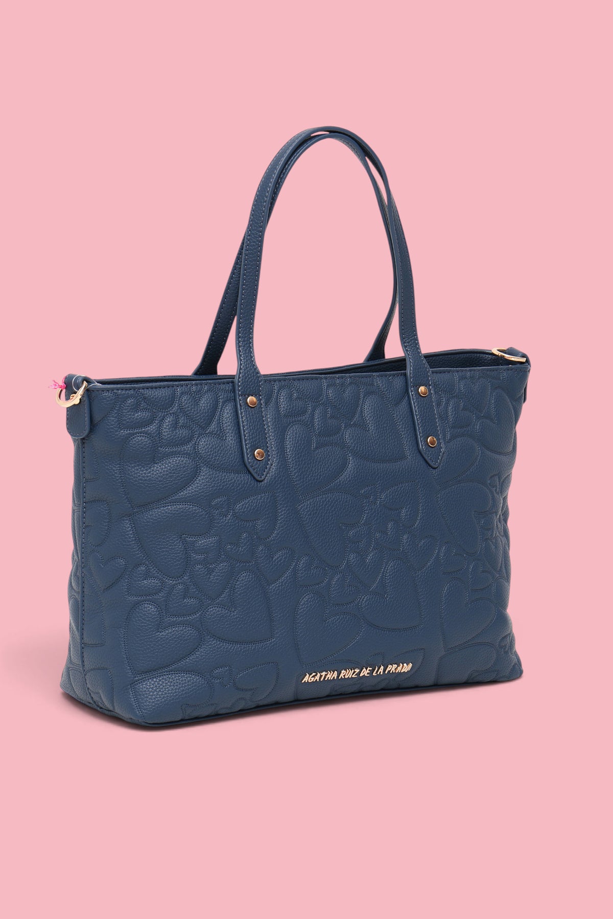SHOPPER CORAZONES AZUL