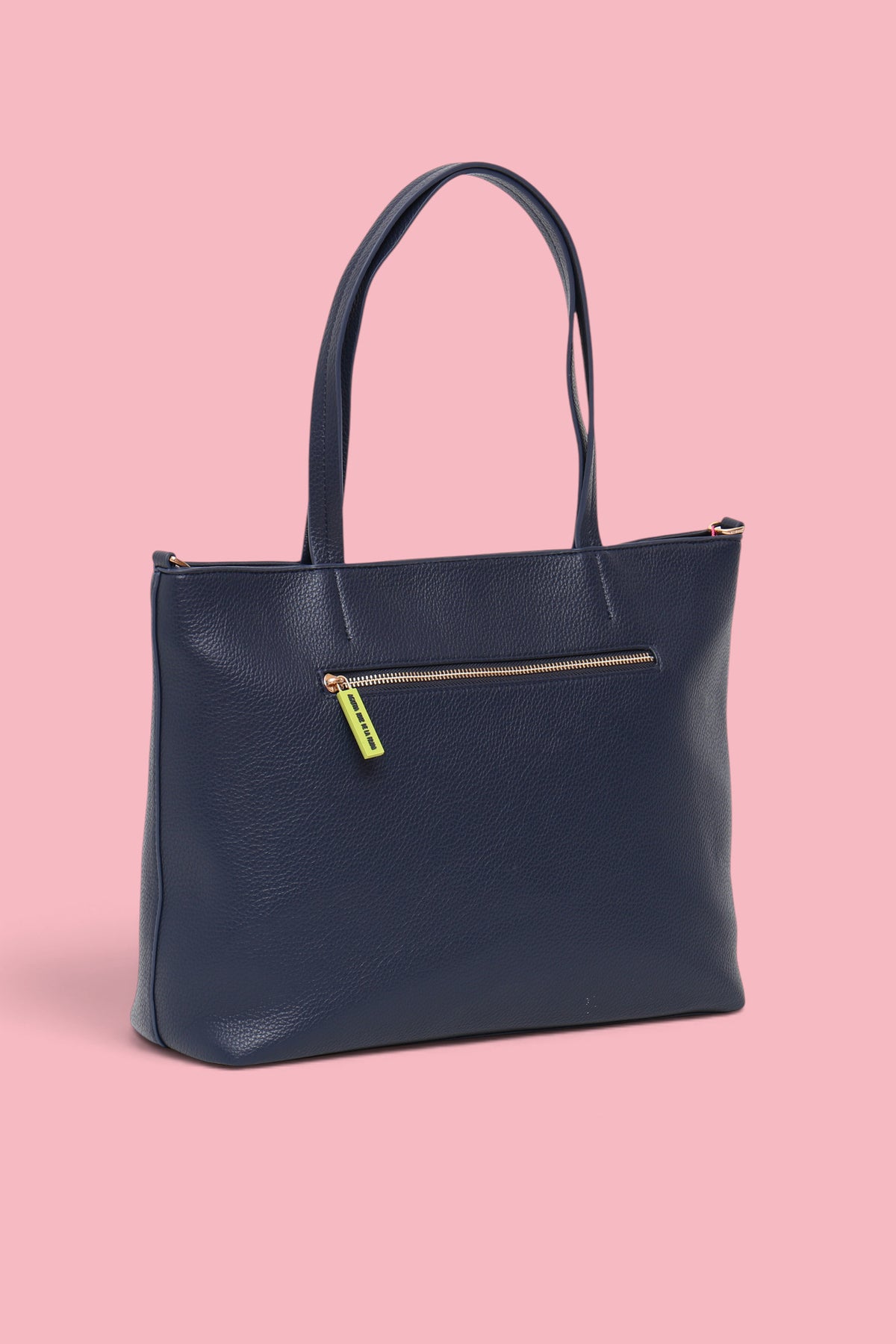 BORSA SHOPPER CON LOGO A CUORE BLU