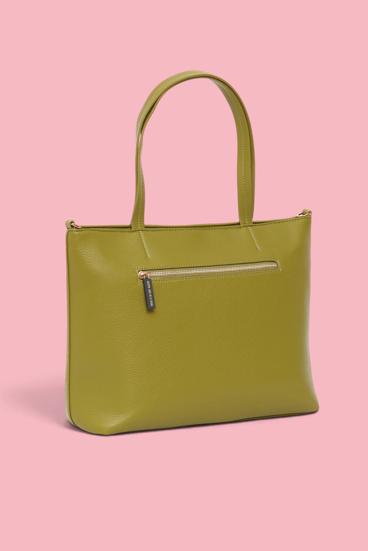 BORSA SHOPPER CON LOGO A CUORE VERDE