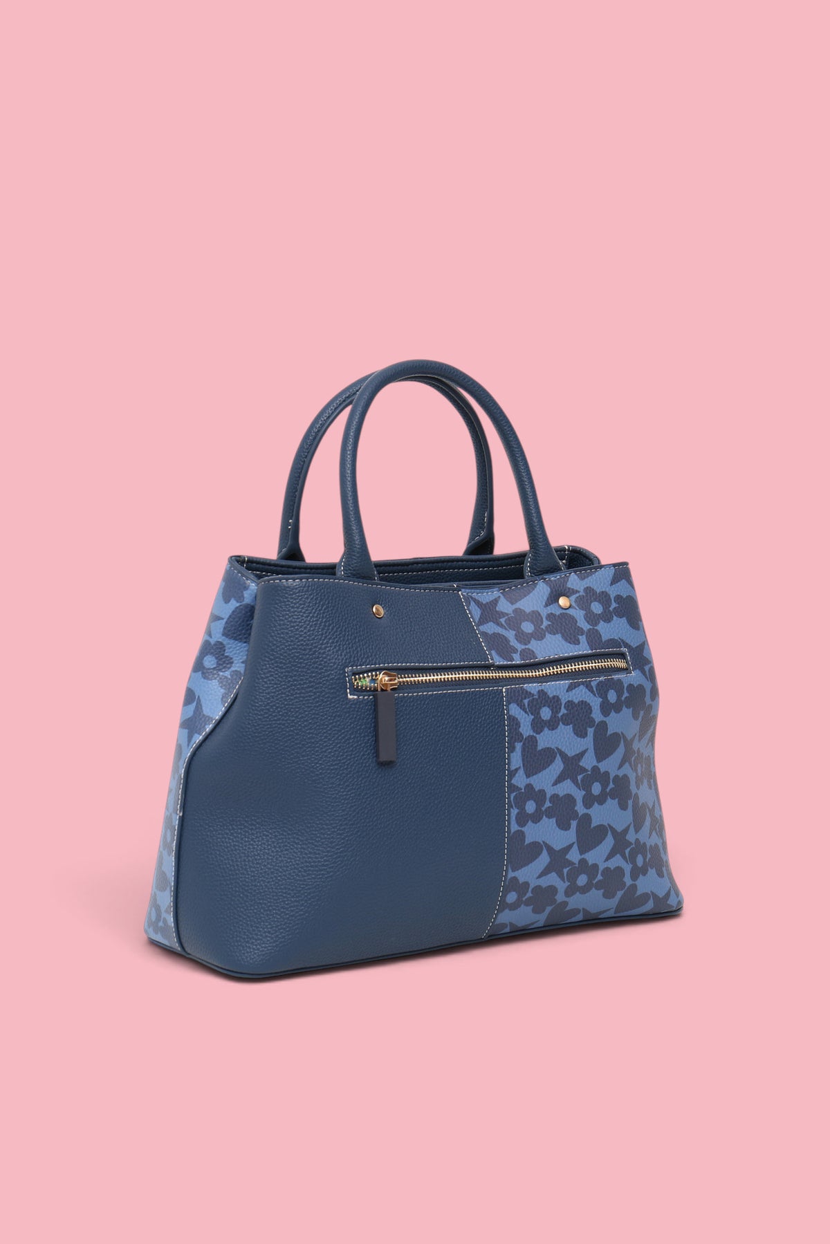 BOLSOS DOBLE ESTAMPADO AZUL