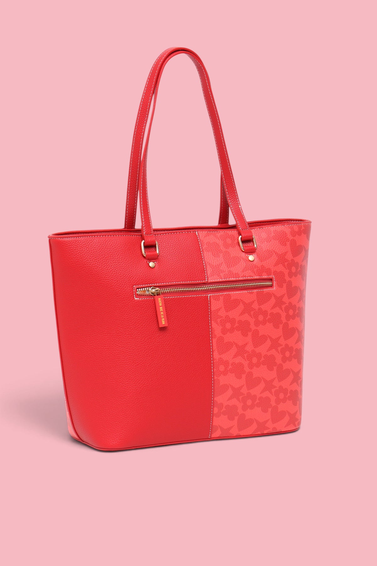 TOTE DOBLE ESTAMPADO ROJO