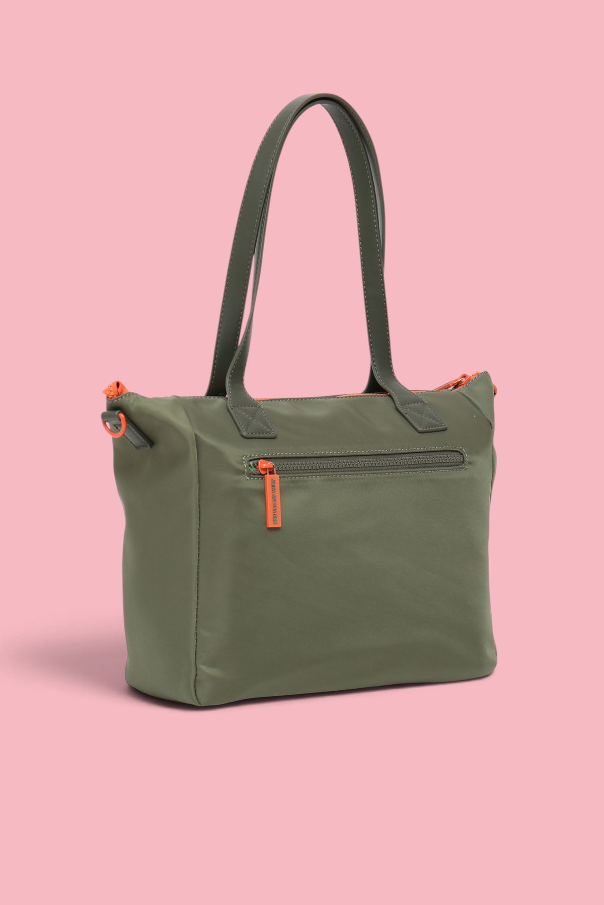 BOLSO SHOPPER NYLON BOLSILLOS VERDE