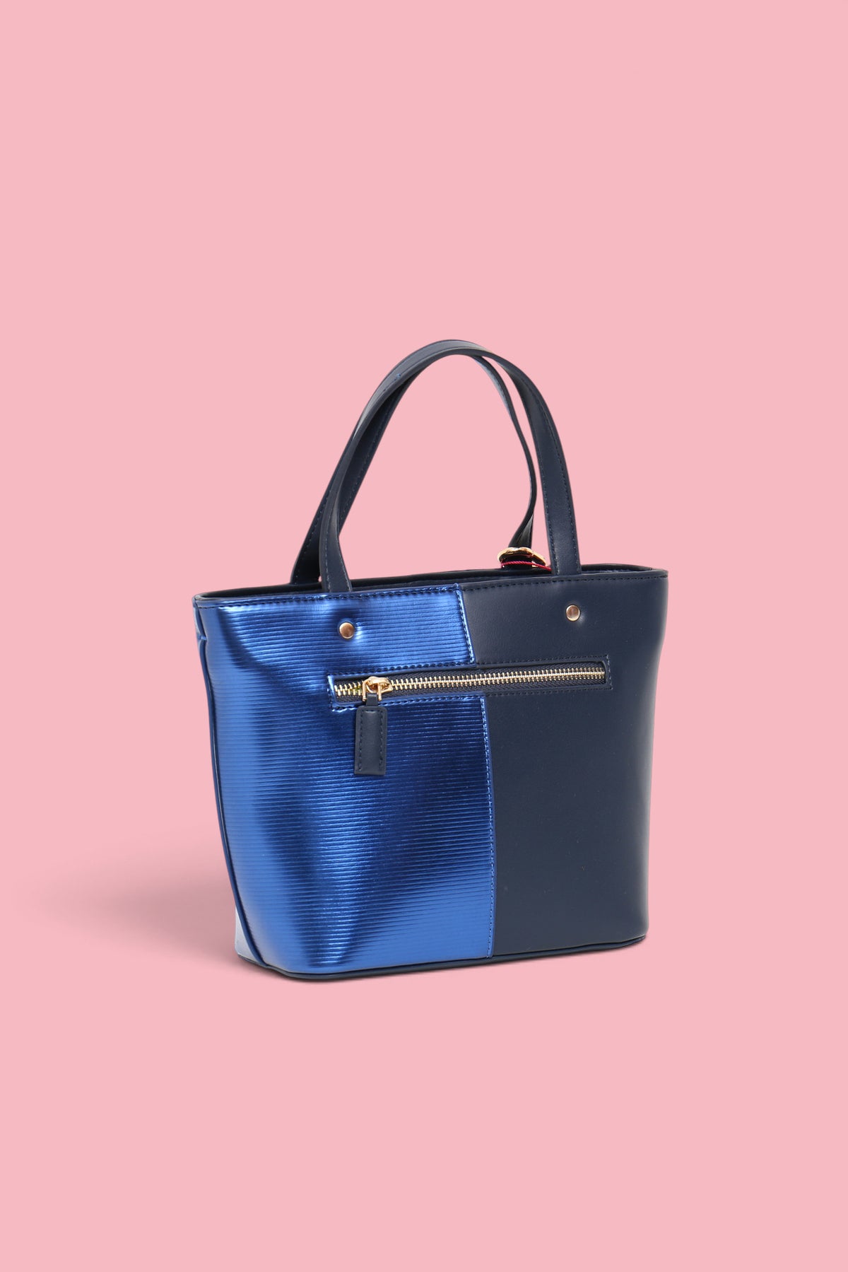 TWO-TONE TOTE BAG BLUE
