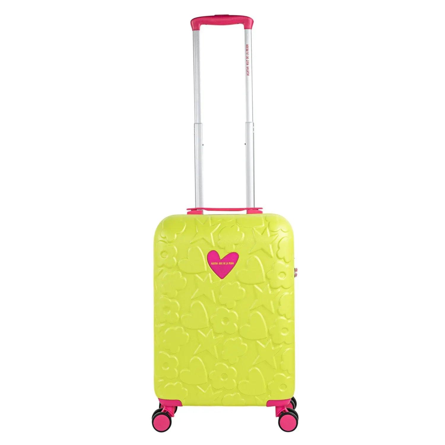 Maleta trolley pistacho de 60 L con asas extensibles y ruedas giratorias
