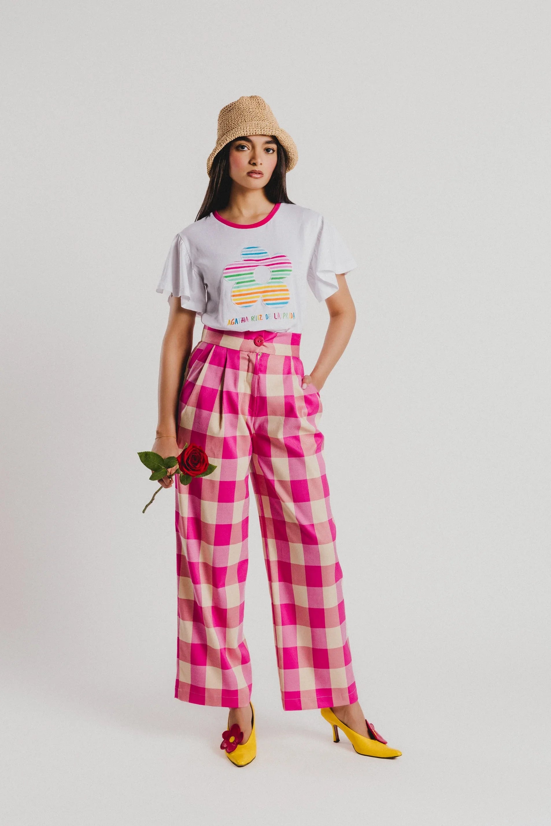PANTALON VICHY FUCSIA - Agatha Ruiz de la Prada