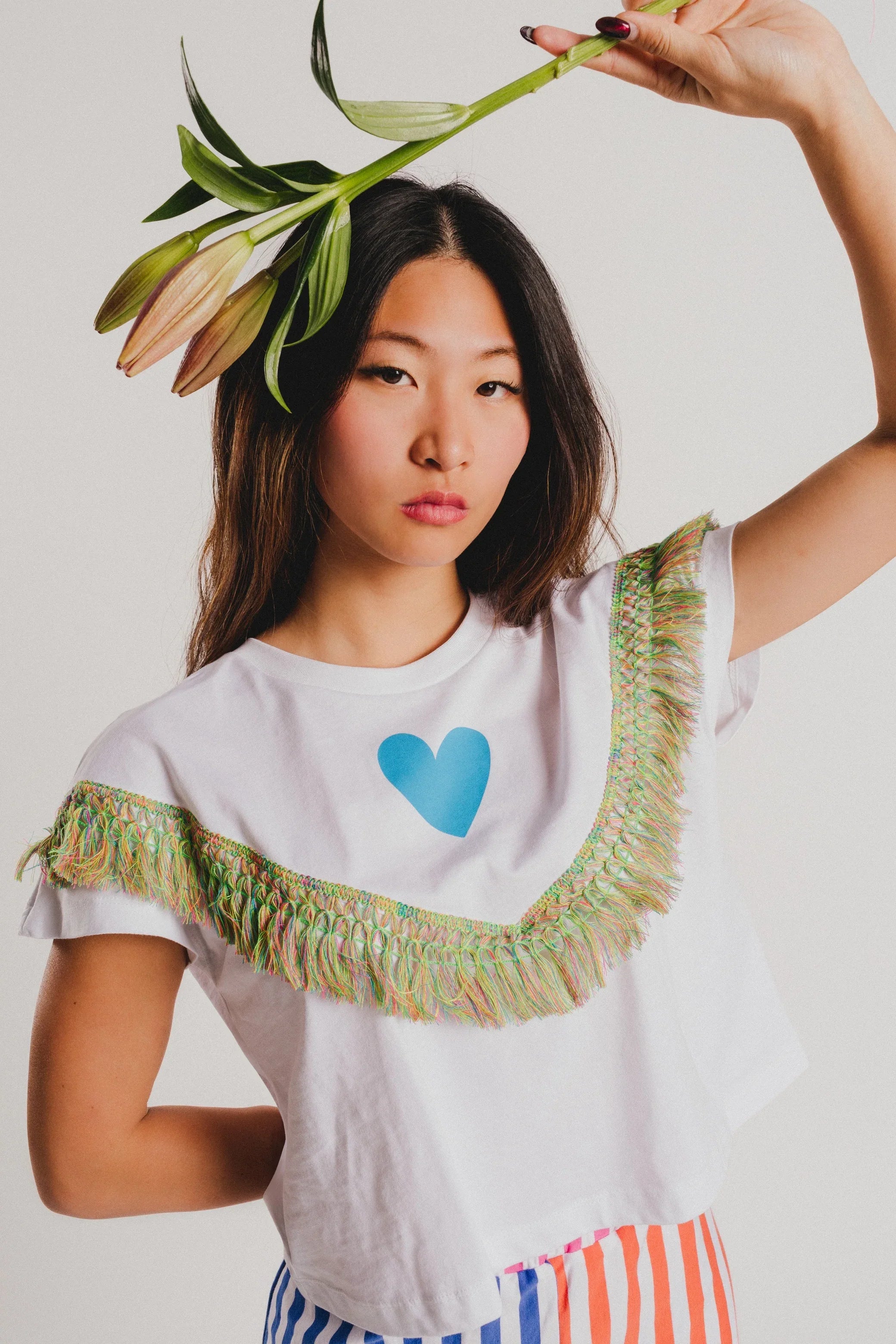 CAMISETA SM BLANCA FLECOS - Agatha Ruiz de la Prada