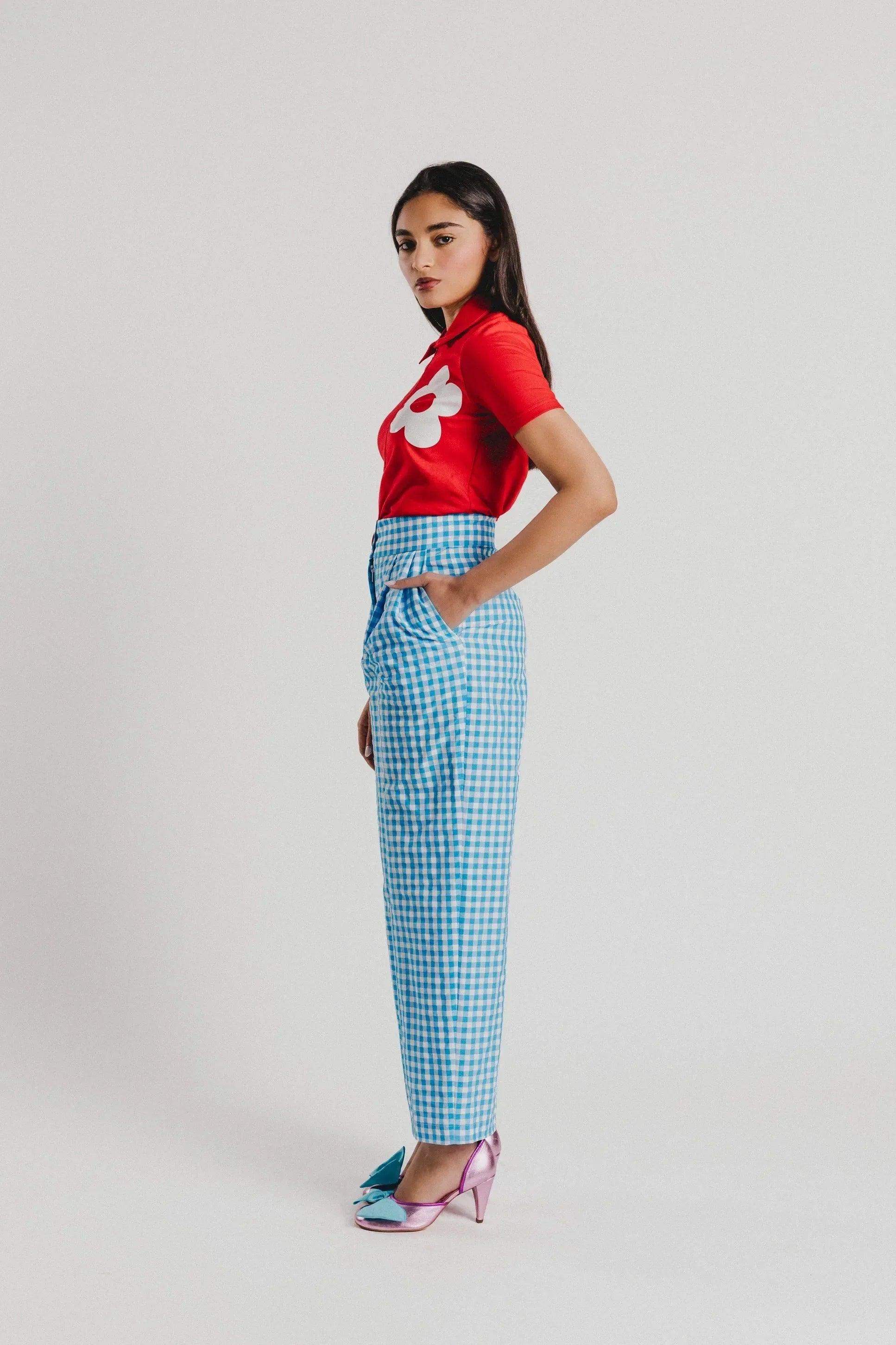 PANTALON VICHY AZUL - Agatha Ruiz de la Prada