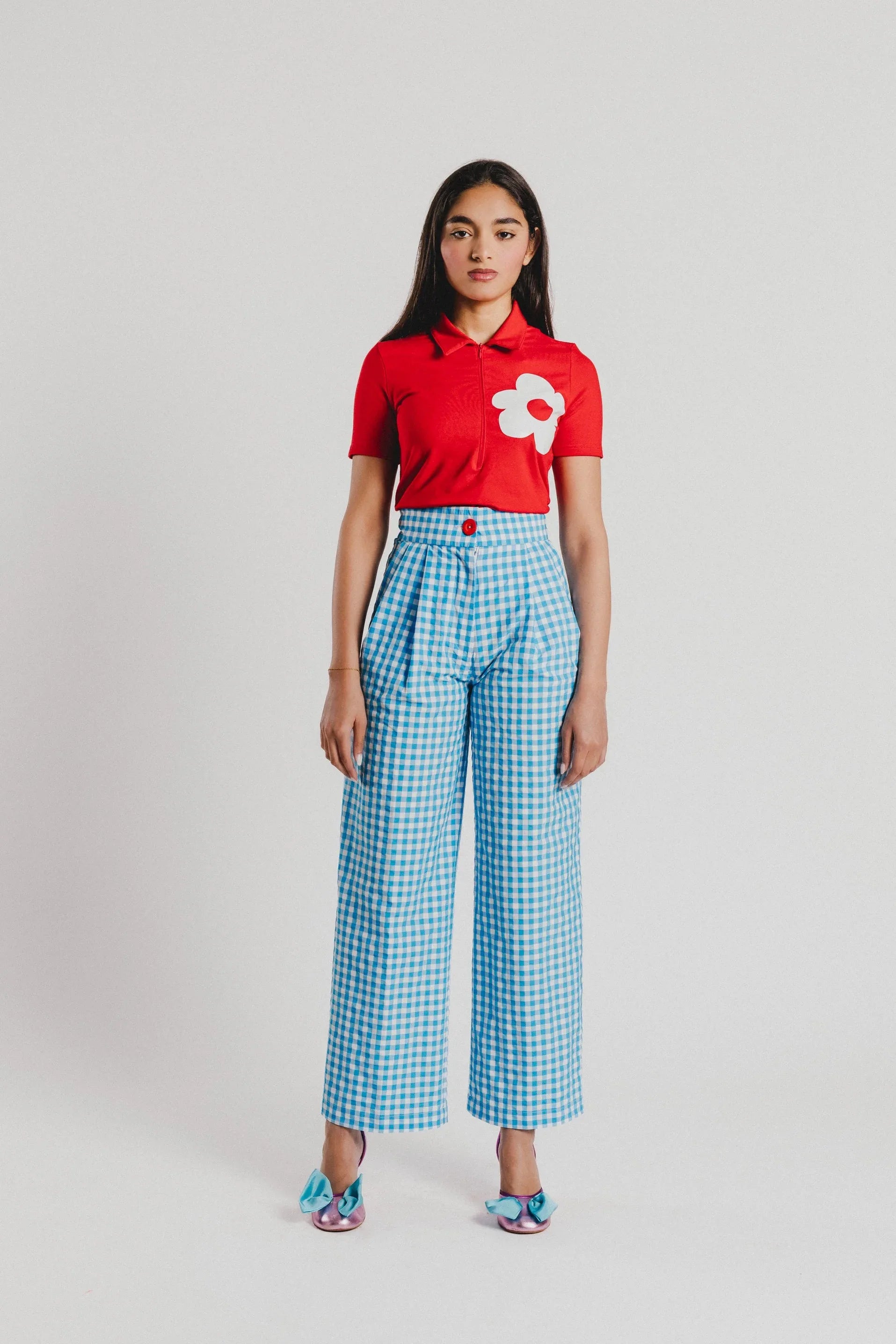 PANTALON VICHY AZUL - Agatha Ruiz de la Prada