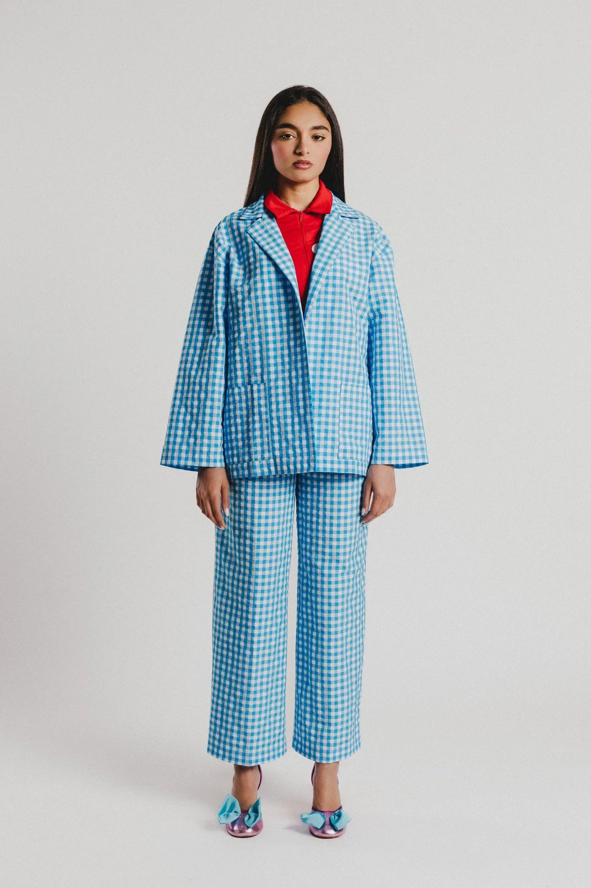 PANTALON VICHY AZUL - Agatha Ruiz de la Prada