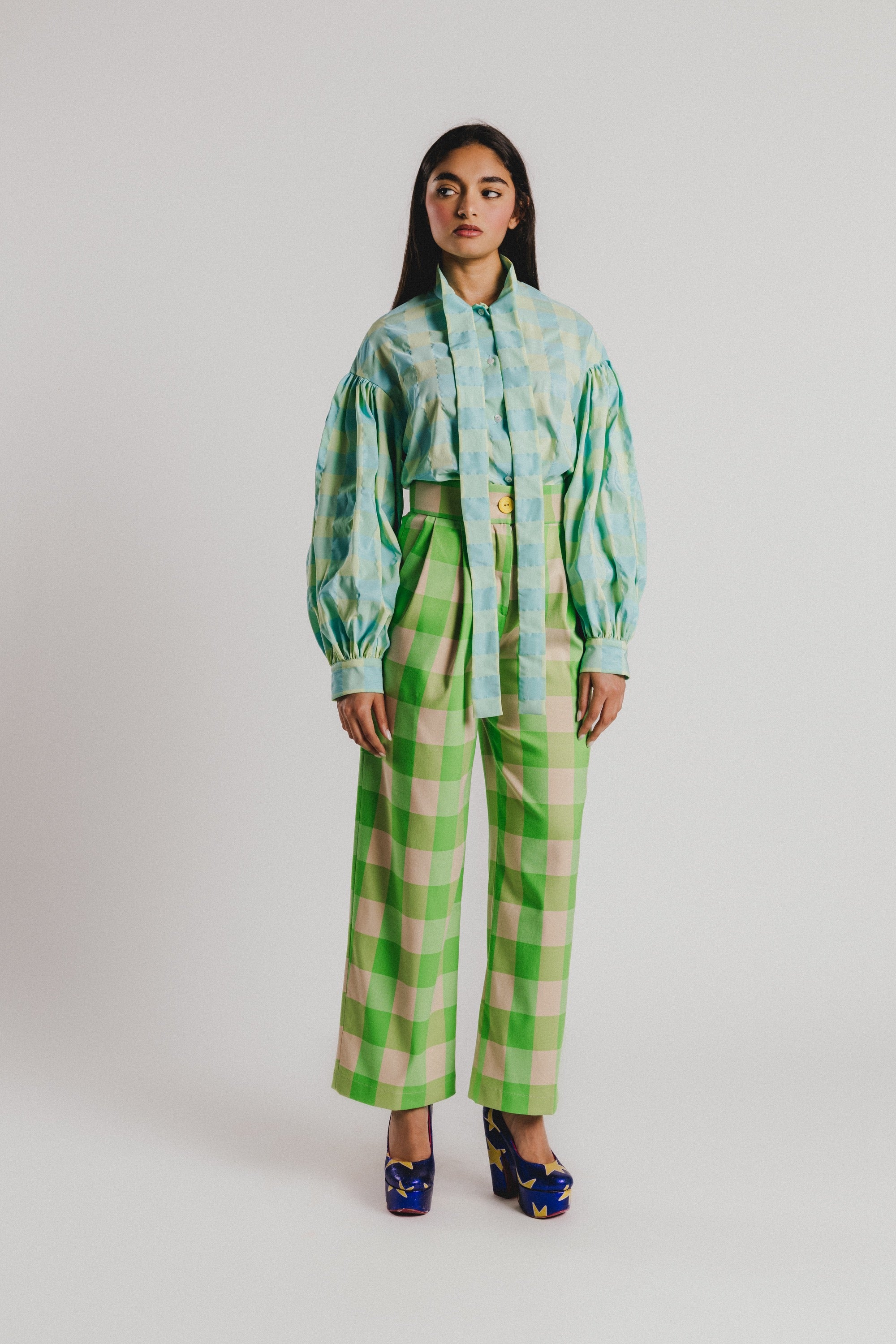 PANTALON VICHY VERDE - Agatha Ruiz de la Prada