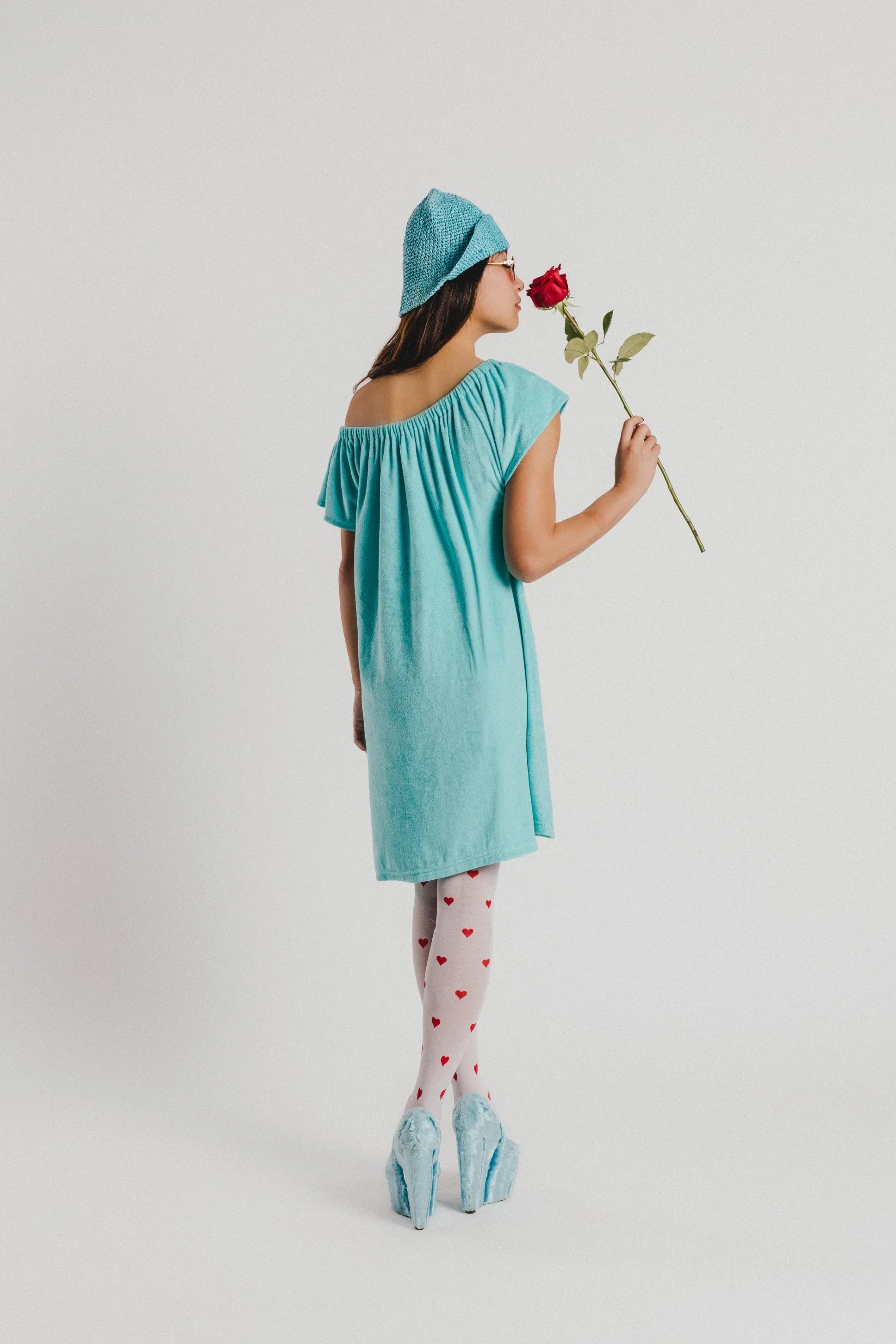 VESTIDO RIZO TURQUESA - Agatha Ruiz de la Prada